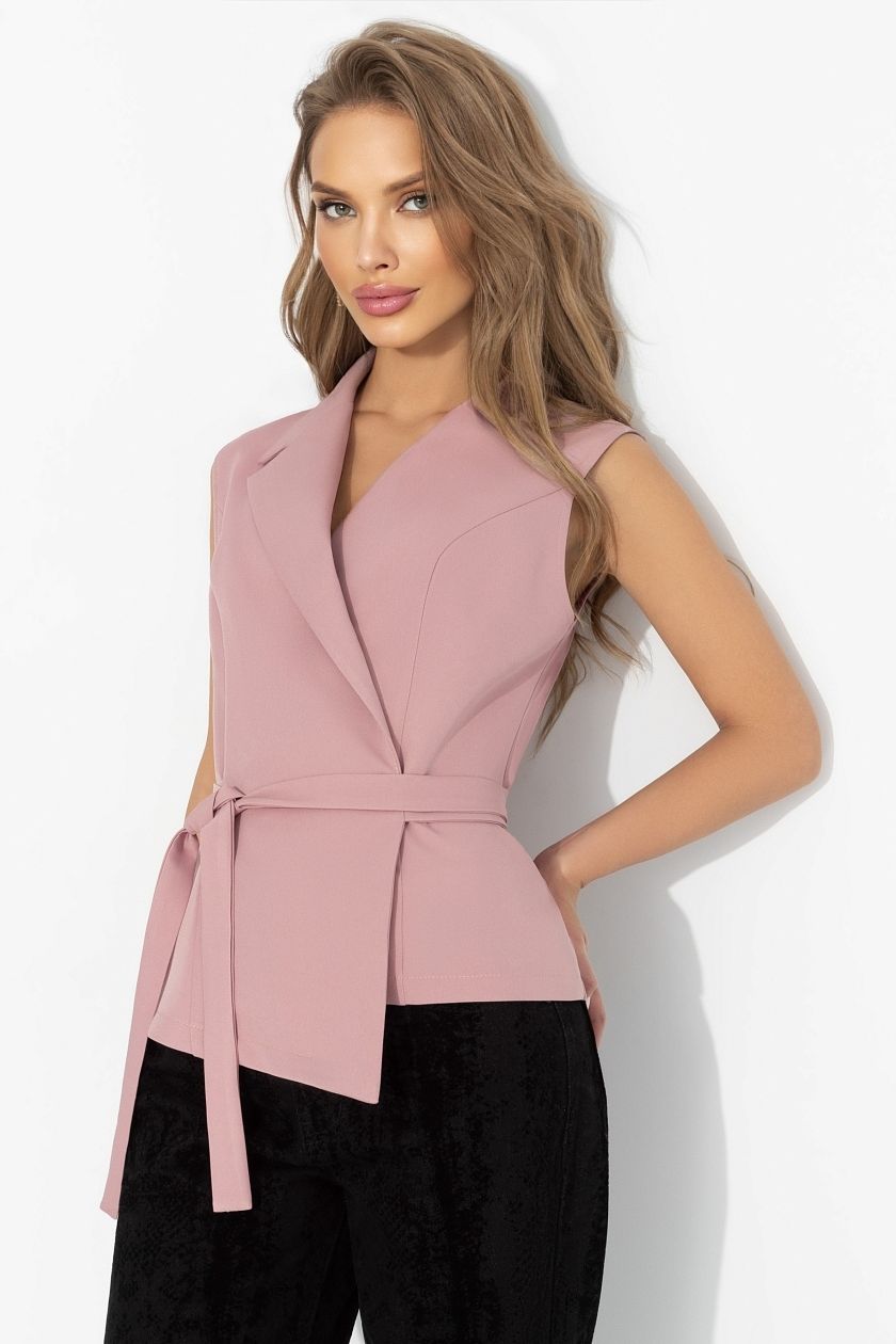 Жилет розовый на запах Charutti(фото5)