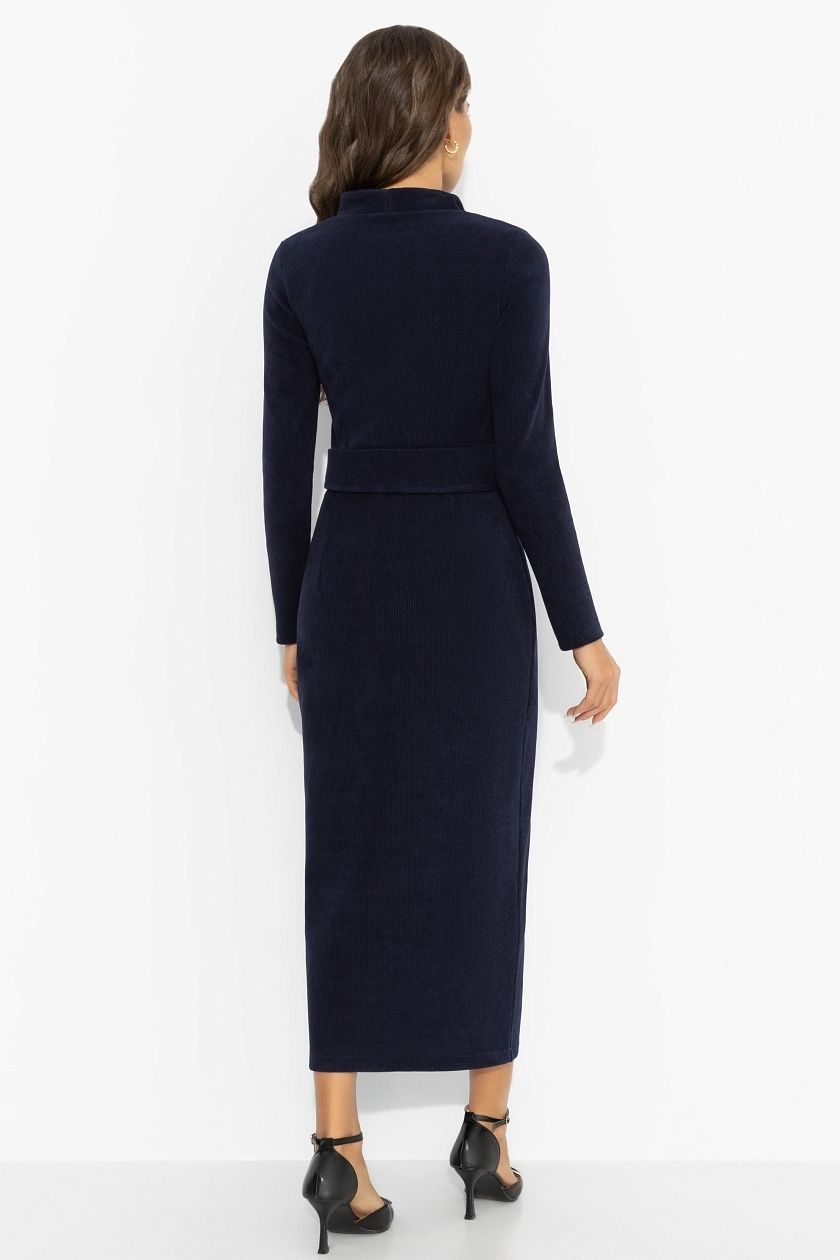 Платье синее из вельвета Charutti(фото6)