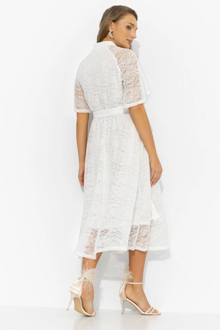 Платье белое из кружева на подкладе Charutti(фото5)