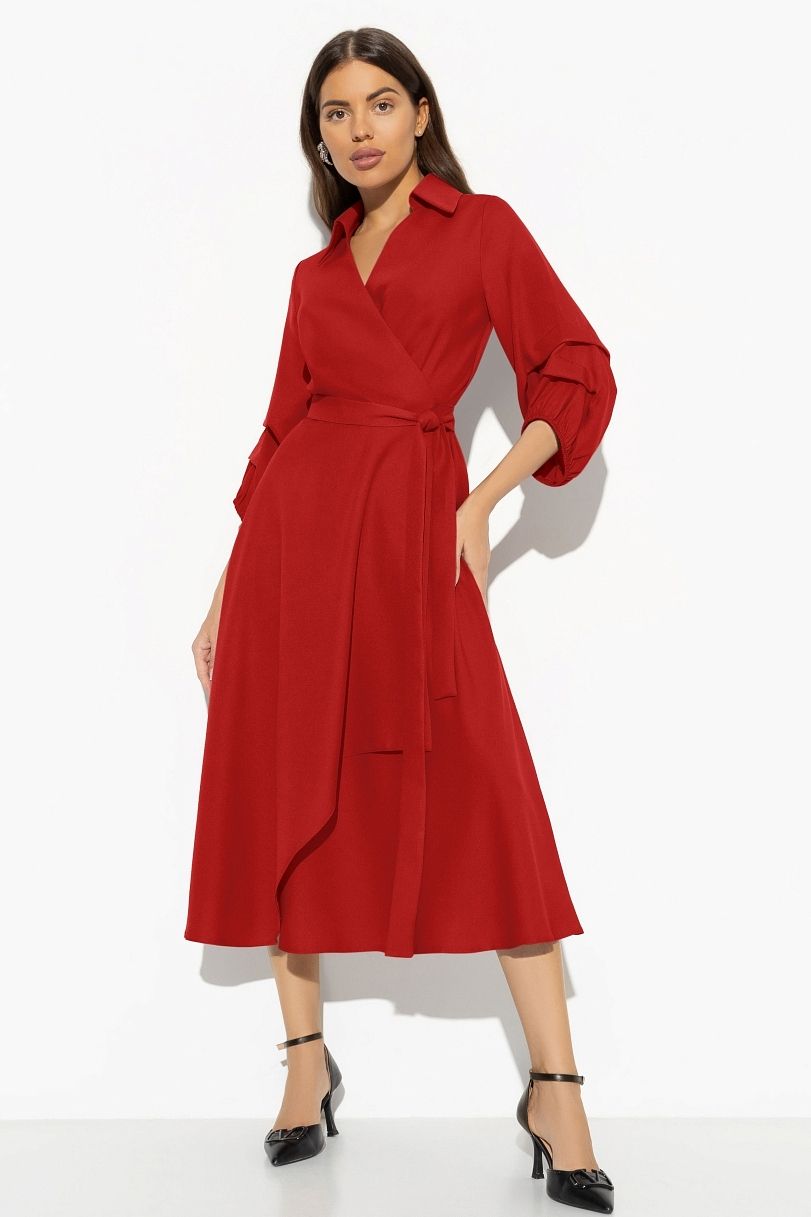 Платье красное на запах Charutti(фото2)