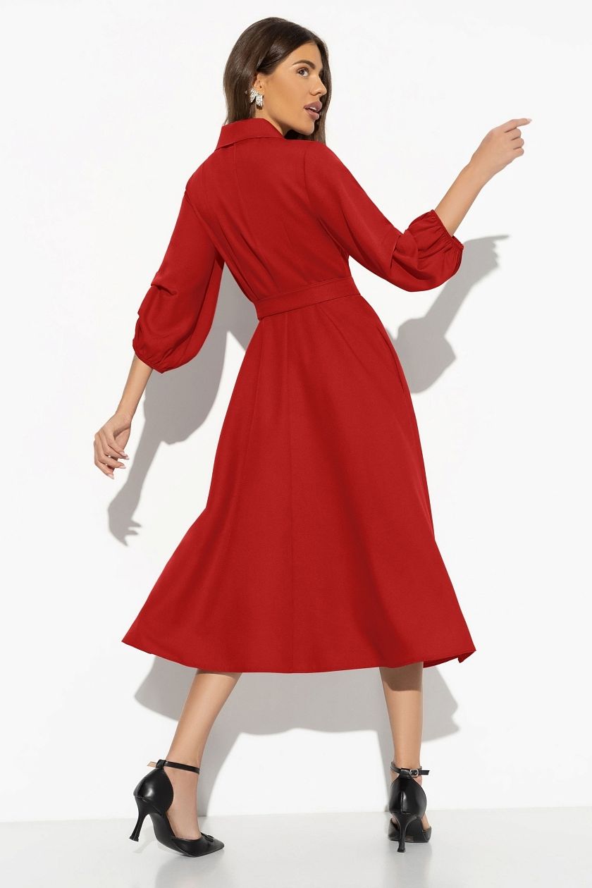 Платье красное на запах Charutti(фото7)