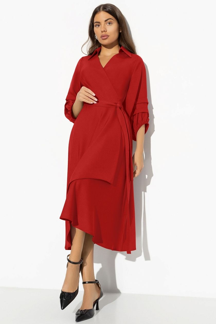 Платье красное на запах Charutti(фото5)