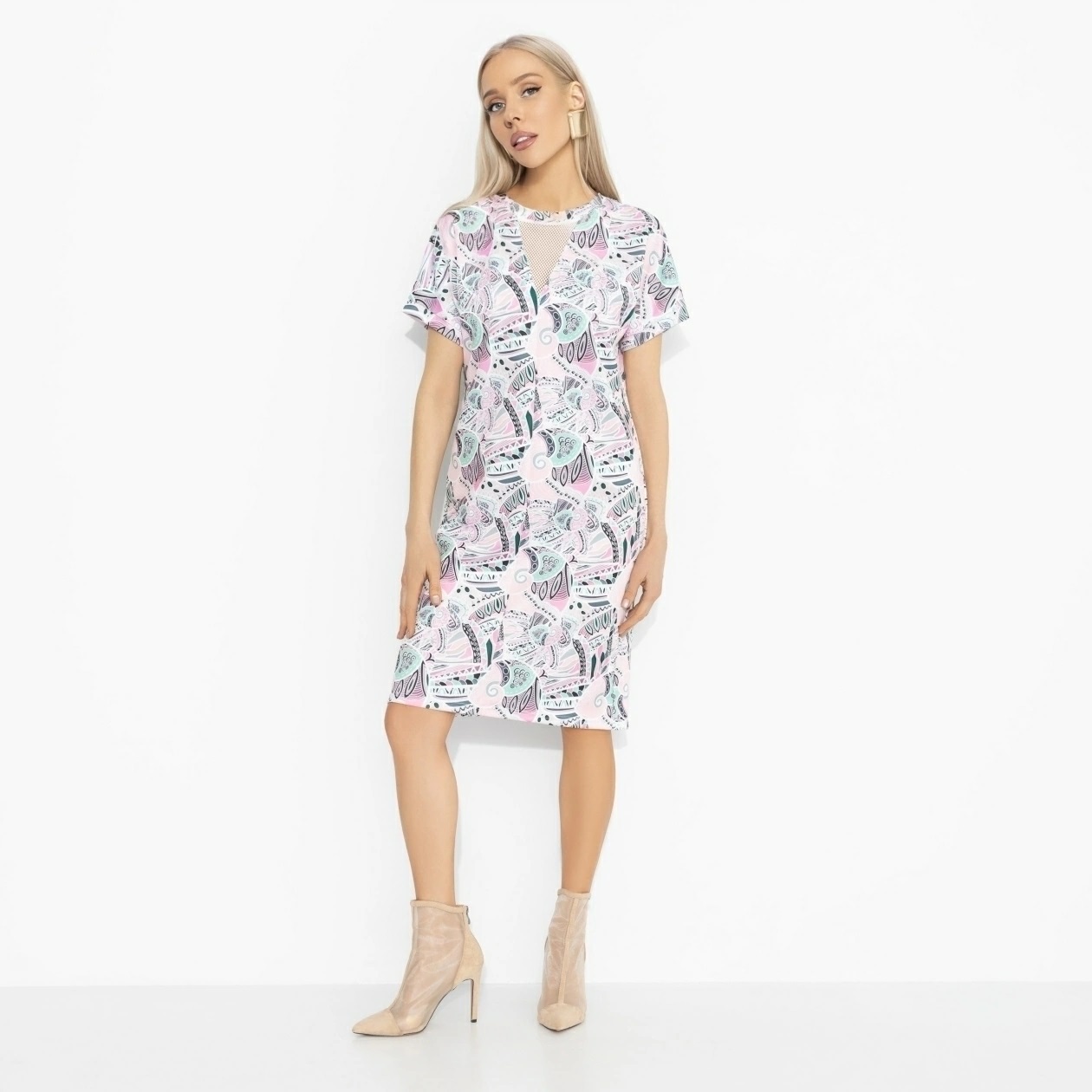 Платье прямого кроя с принтом Charutti(фото2)