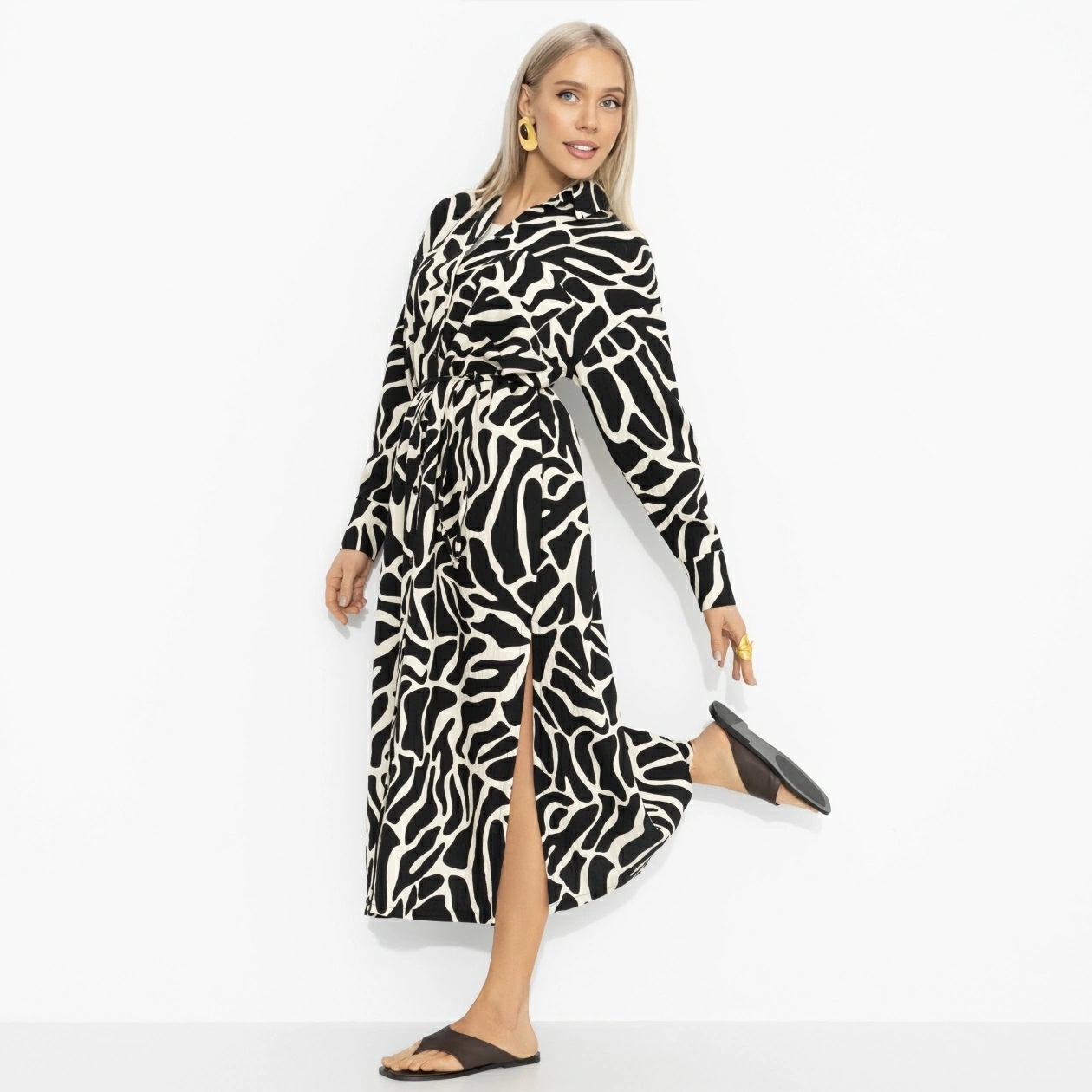 Платье-рубашка из вискозы Charutti(фото6)