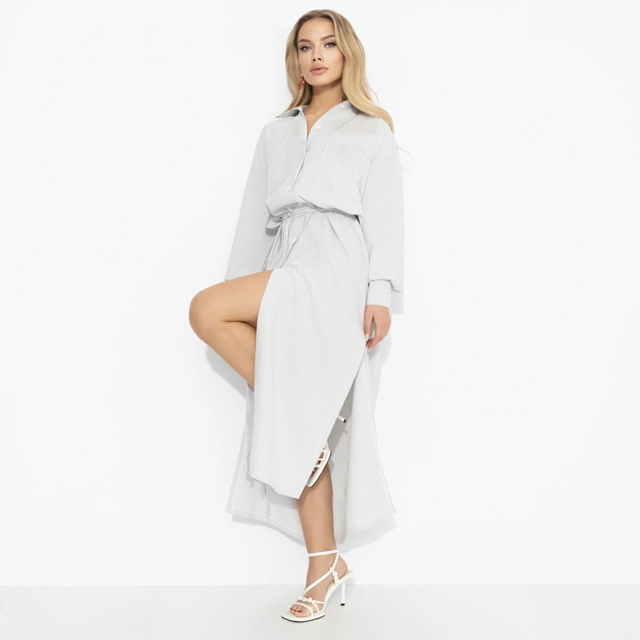 Платье-рубашка в полоску Charutti(фото2)