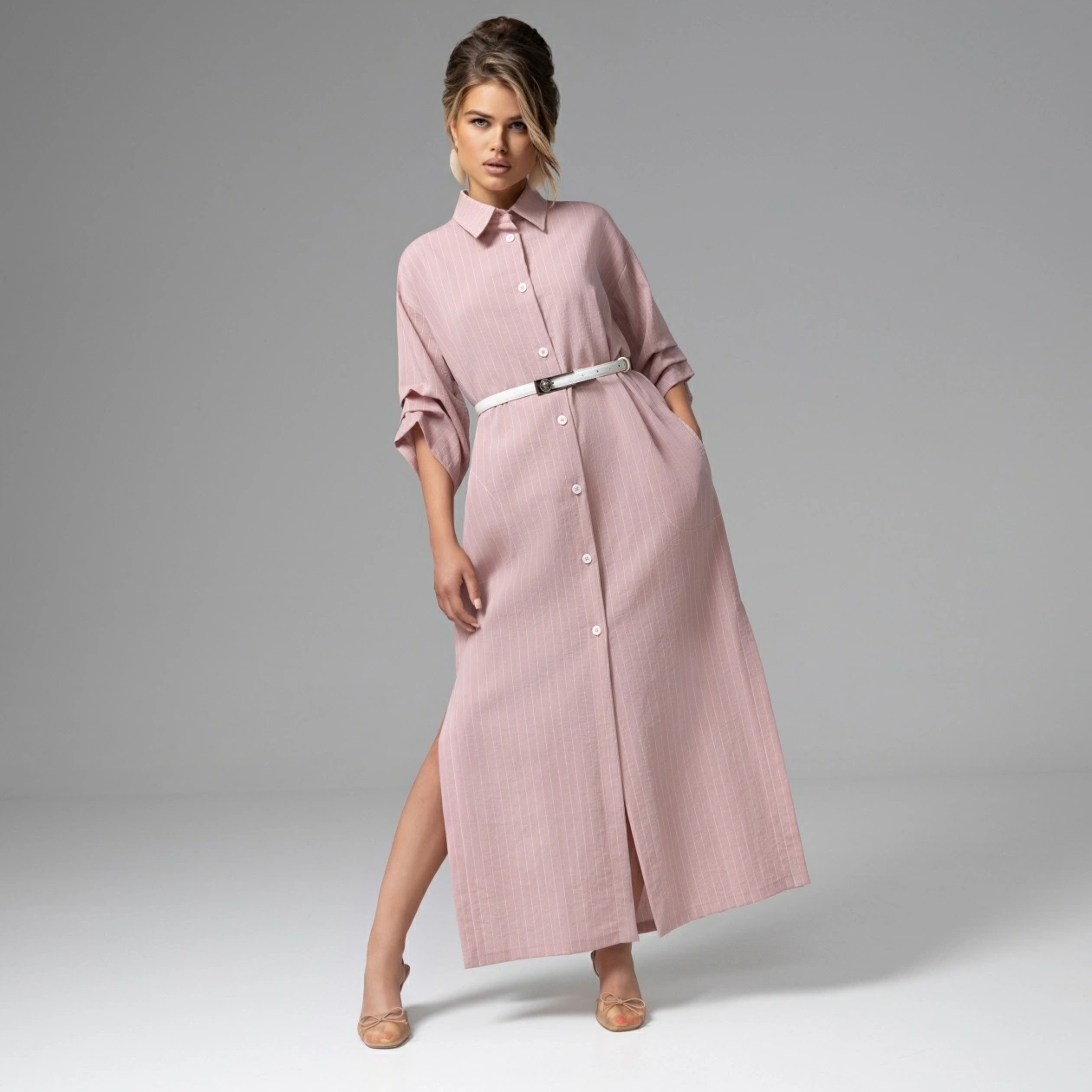 Платье-рубашка с акцентными рукавами Charutti(фото4)