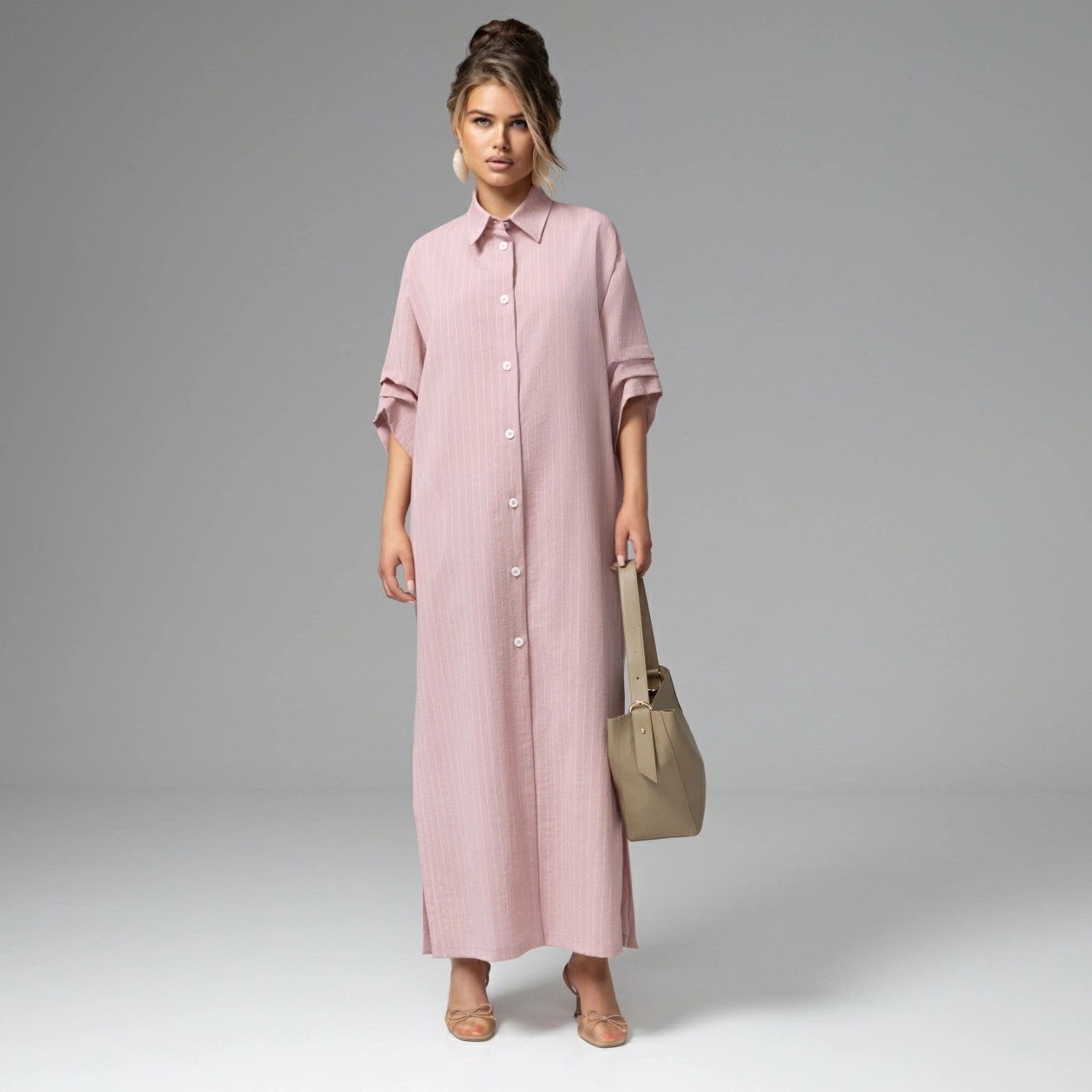 Платье-рубашка с акцентными рукавами Charutti(фото2)