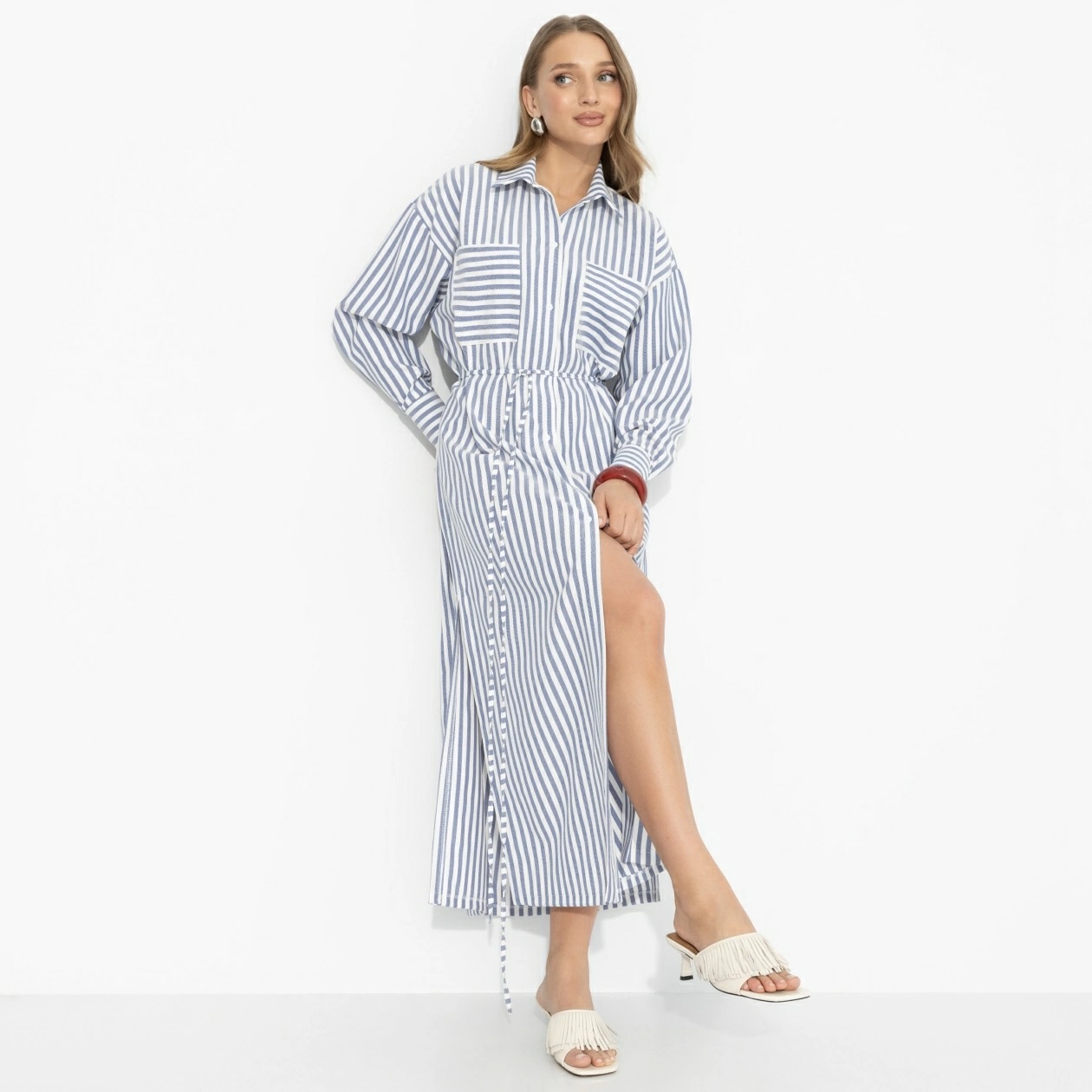 Платье-рубашка в полоску Charutti(фото2)