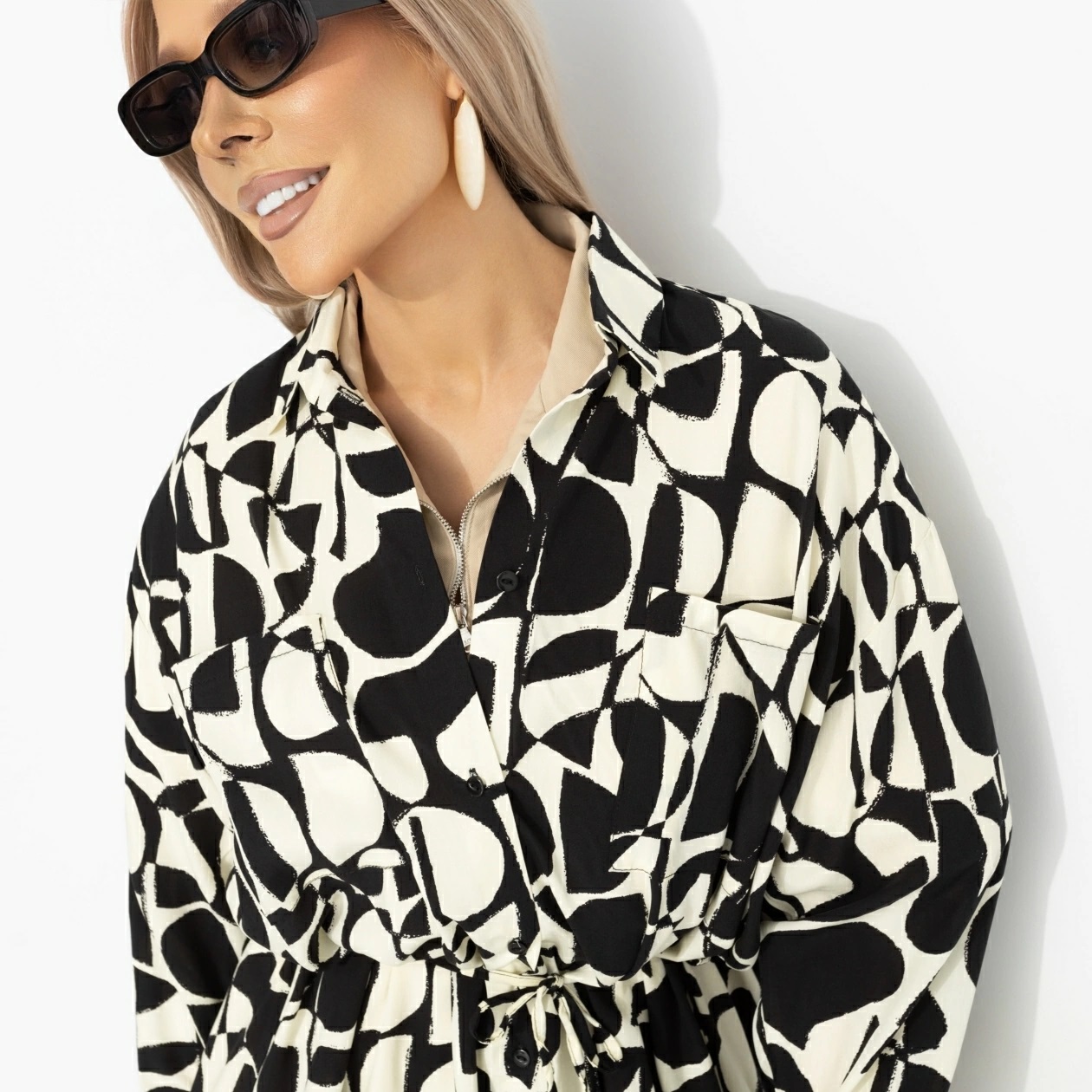 Платье-рубашка из вискозы Charutti(фото3)