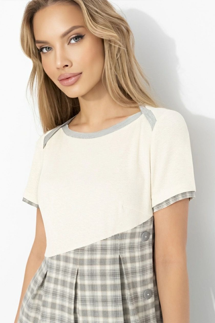 Платье в клетку с карманами Charutti(фото4)