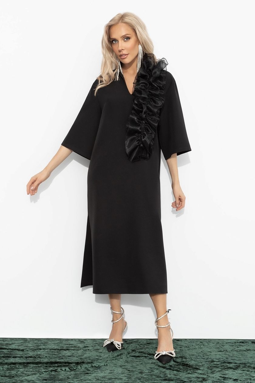 Платье чёрное со съёмным декором Charutti(фото3)