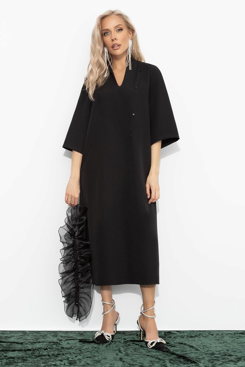 Платье чёрное со съёмным декором Charutti(фото5)