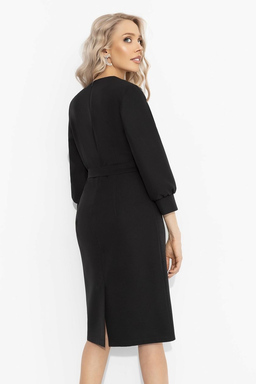 Платье чёрное с рюшами Charutti(фото6)