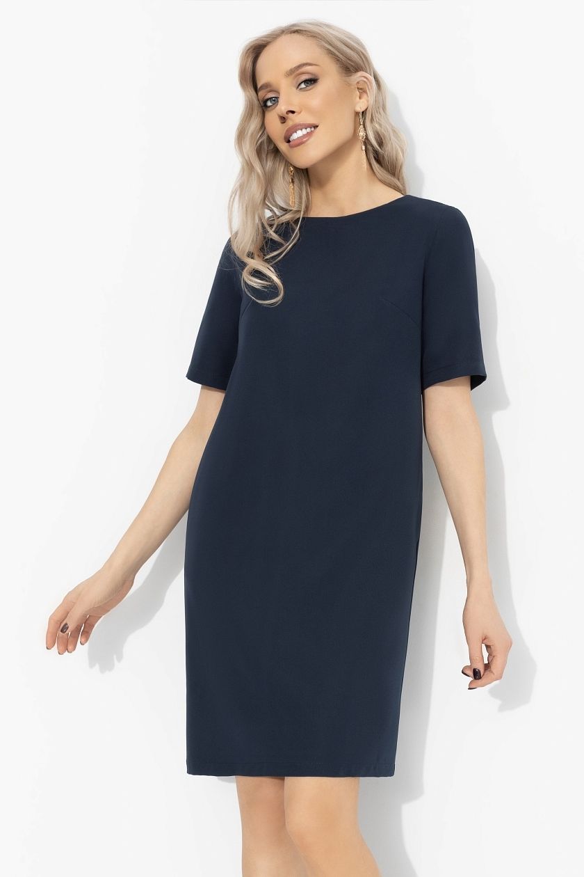 Платье синее с креативной застёжкой Charutti(фото3)