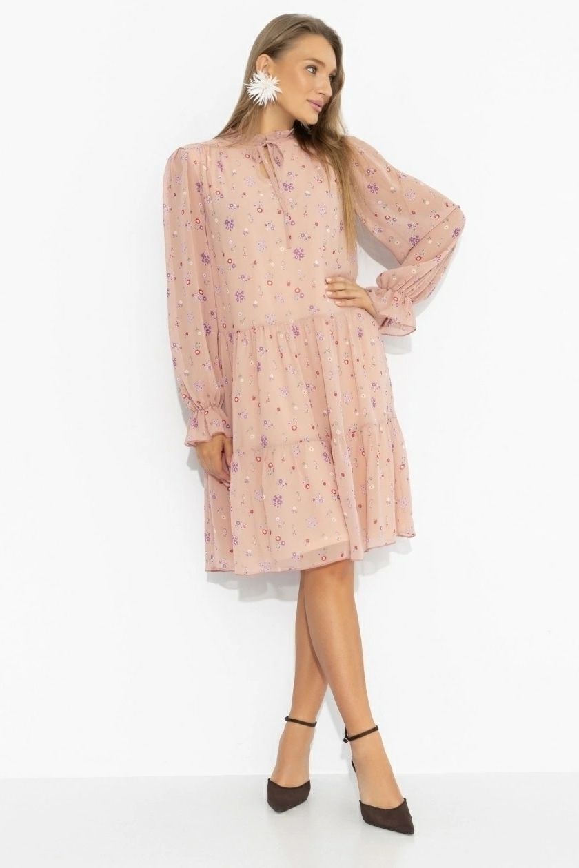 Платье розовое в стиле бохо Charutti(фото2)