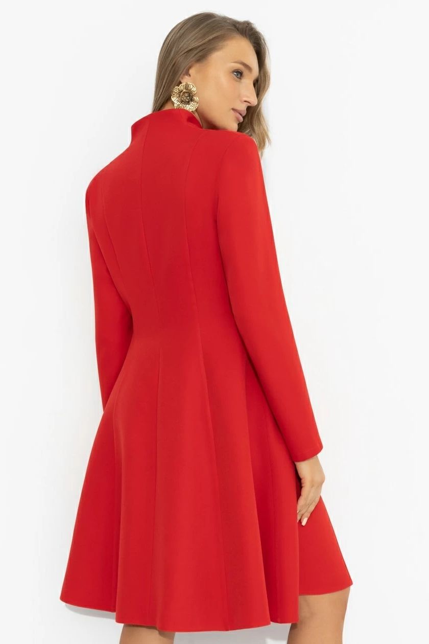Платье красное на пуговицах Charutti(фото7)