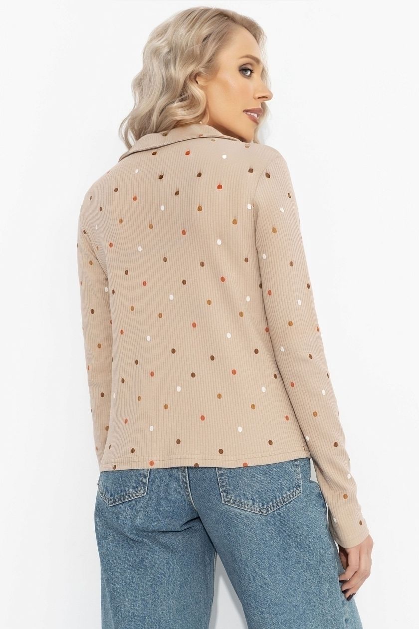 Поло с длинным рукавом в цвете латте Charutti(фото6)