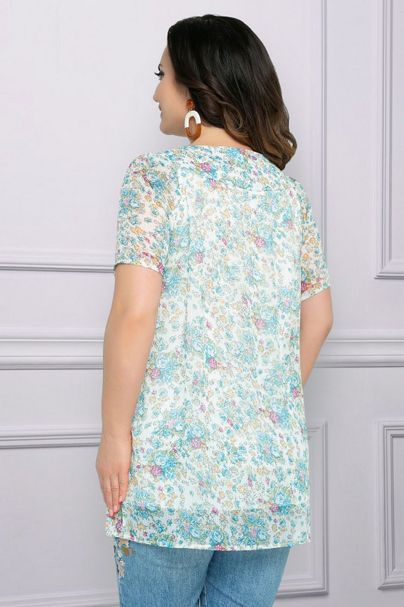 Нежная туника в мелкий цветочек Charutti(фото3)