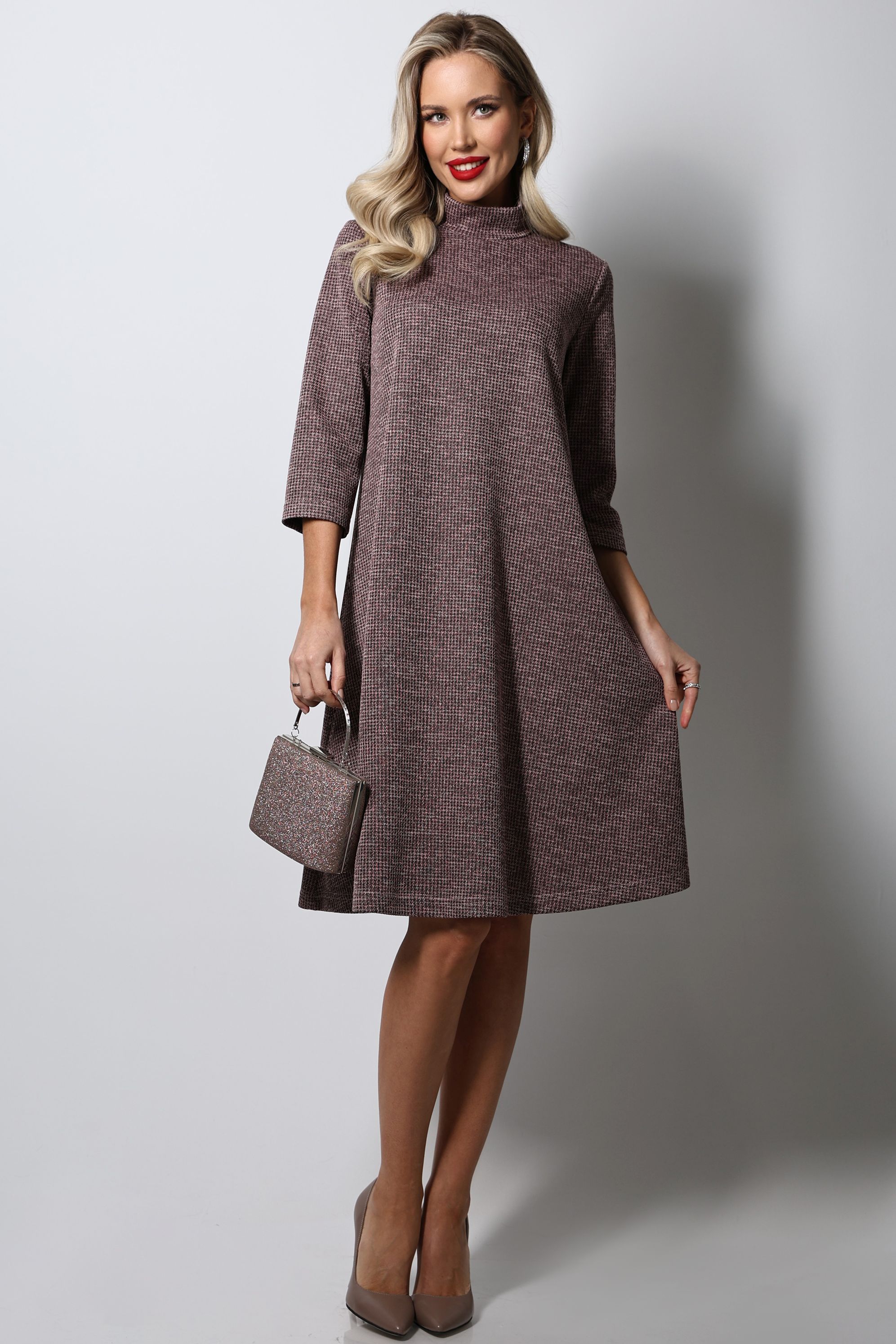 Серое трикотажное платье Особенно актуально, фантазия SelenaSonata(фото7)