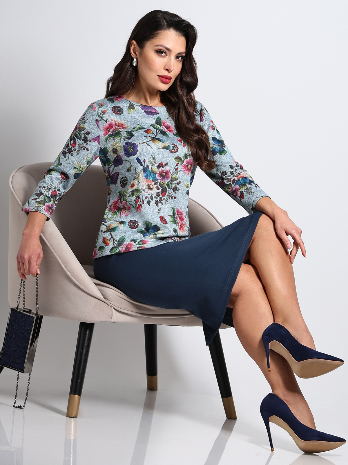 Костюм трикотажный с юбкой Ключевое событие, найт SelenaSonata(фото2)