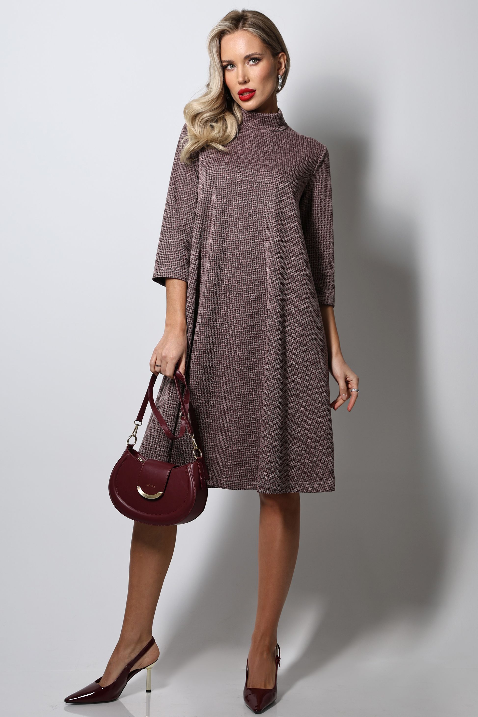 Серое трикотажное платье Особенно актуально, фантазия SelenaSonata(фото8)