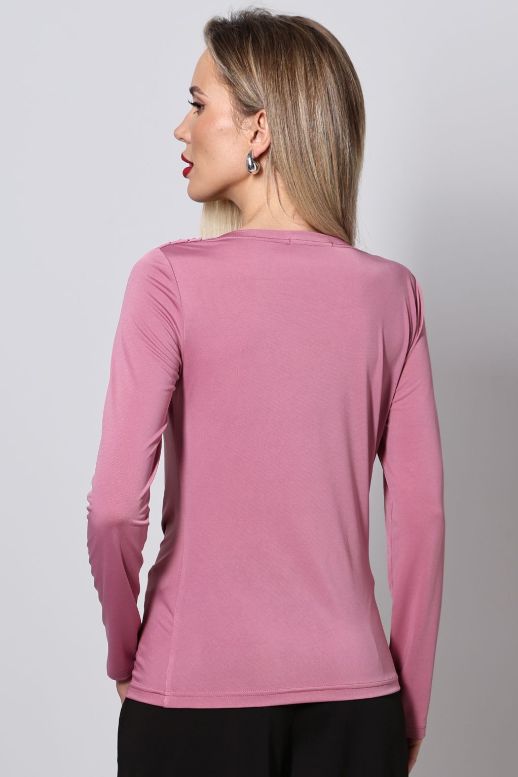 Блузка трикотажная тёмно-розового цвета DStrend(фото5)