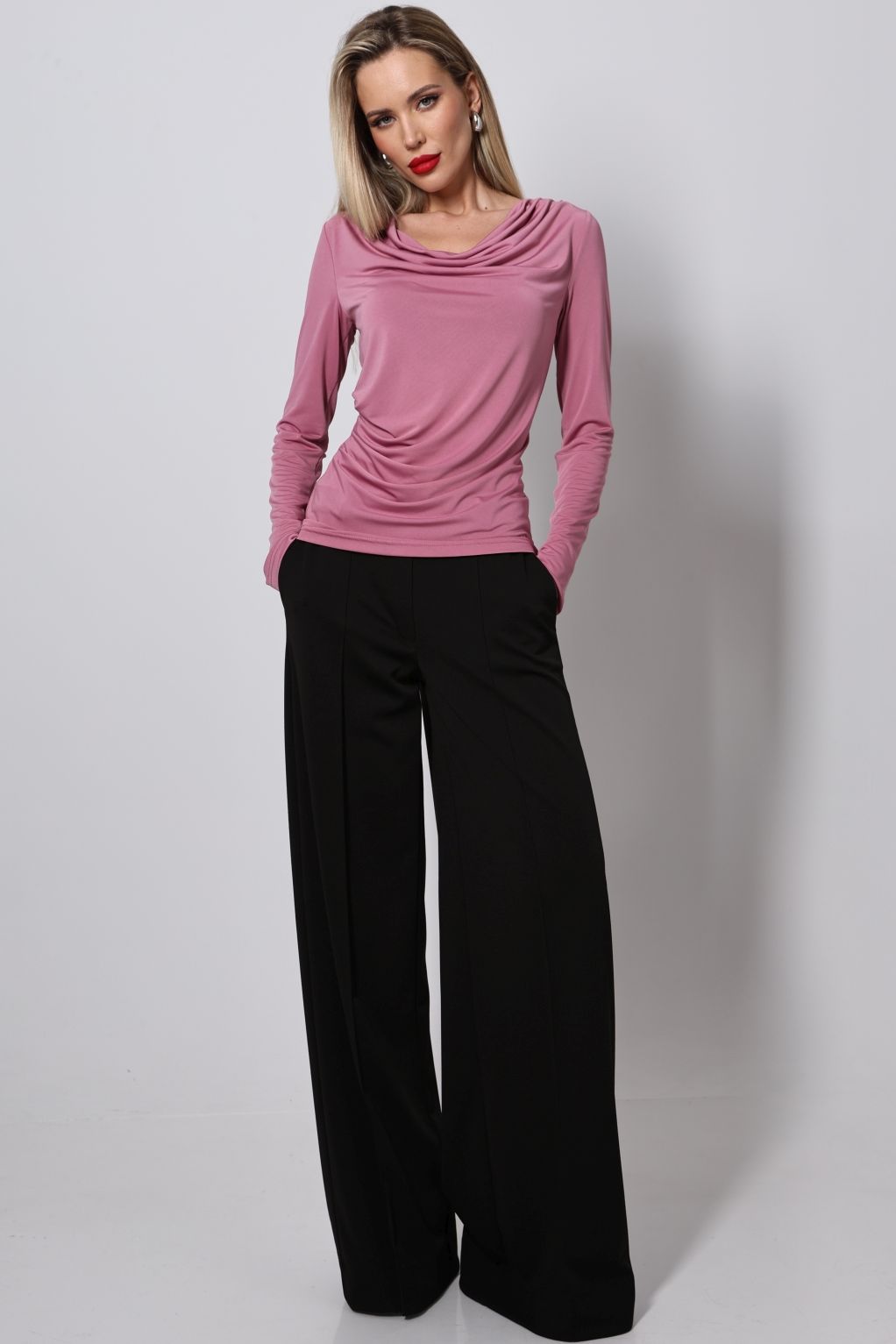 Блузка трикотажная тёмно-розового цвета DStrend(фото2)