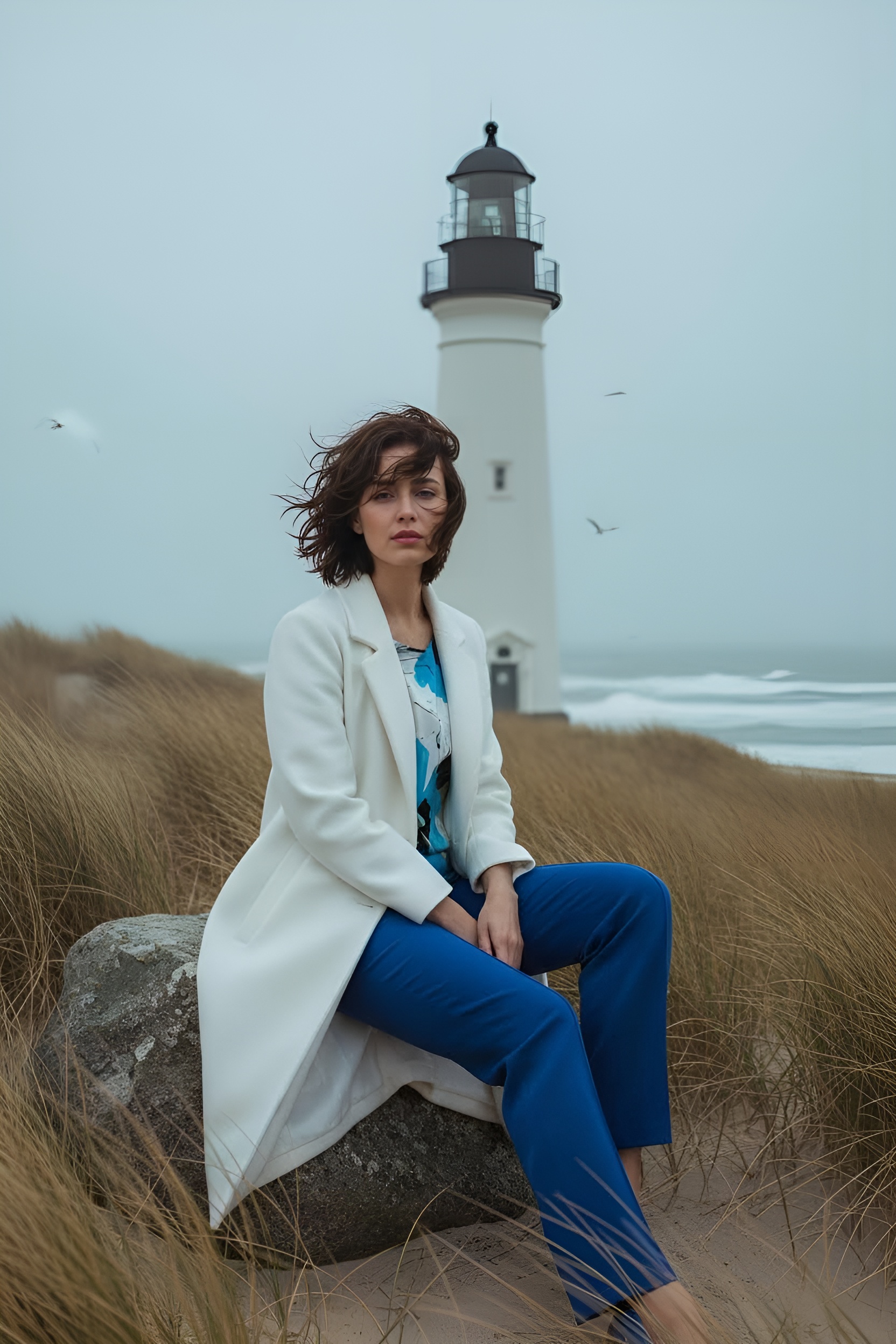 Комплект синий с брюками Планы на перспективу, экстра SelenaSonata(фото5)