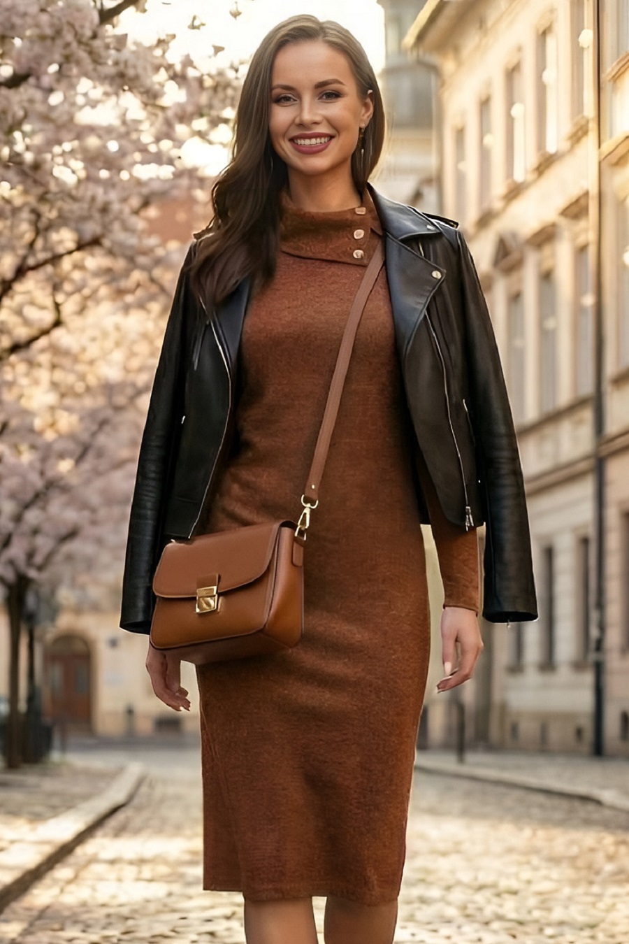 Платье-футляр трикотажное с длинными рукавами Утонченная элегантность, нью SelenaSonata(фото2)