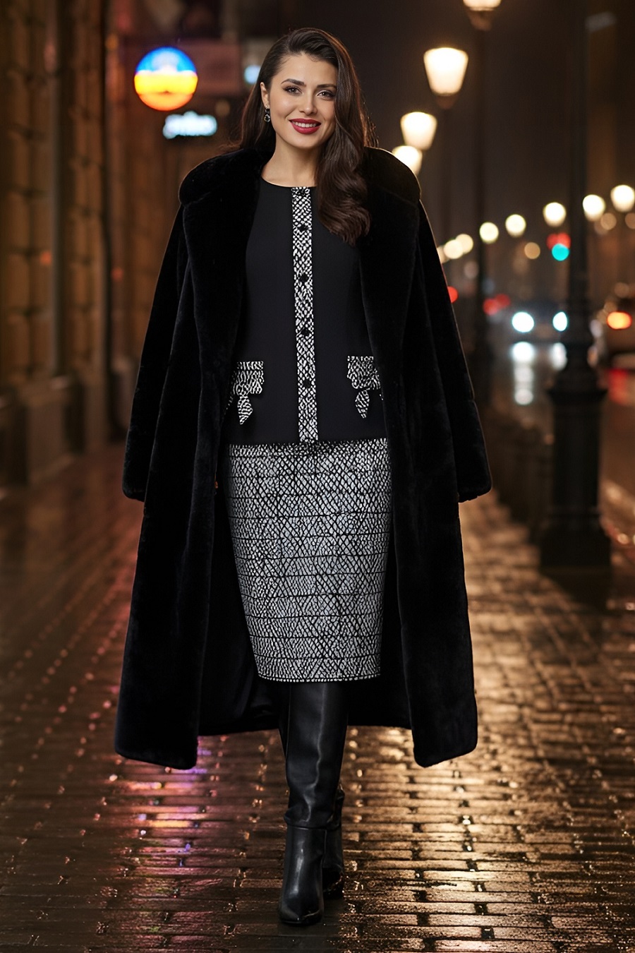 Костюм трикотажный с юбкой Чудесная история, хит