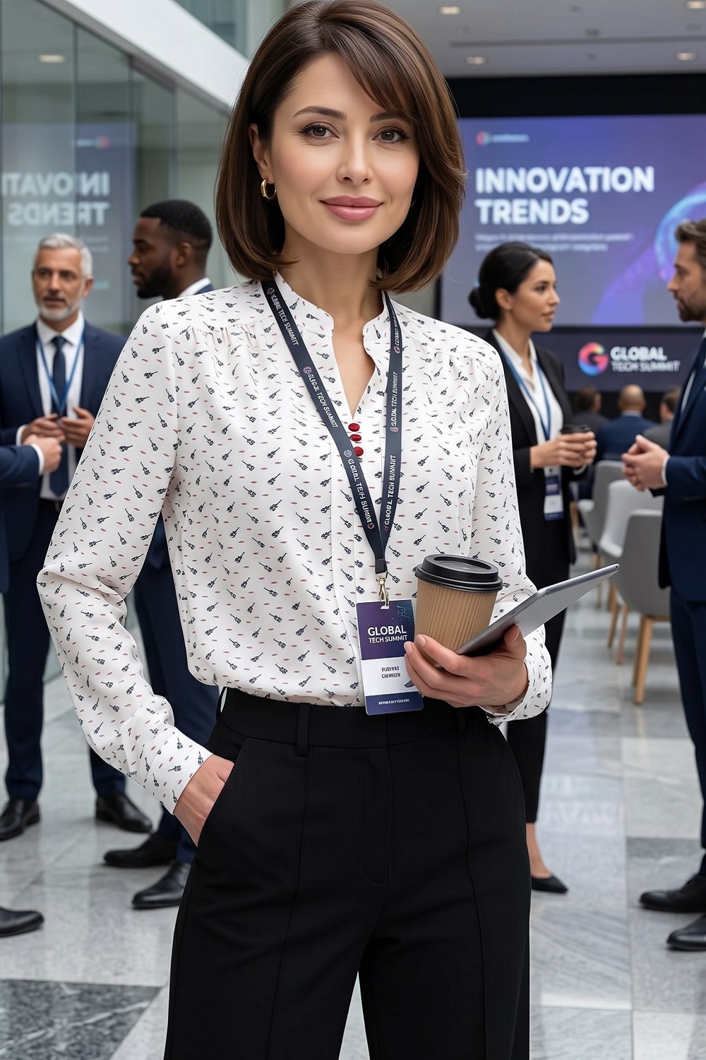 Блузка белая с длинными рукавами Шарлиз, красотка