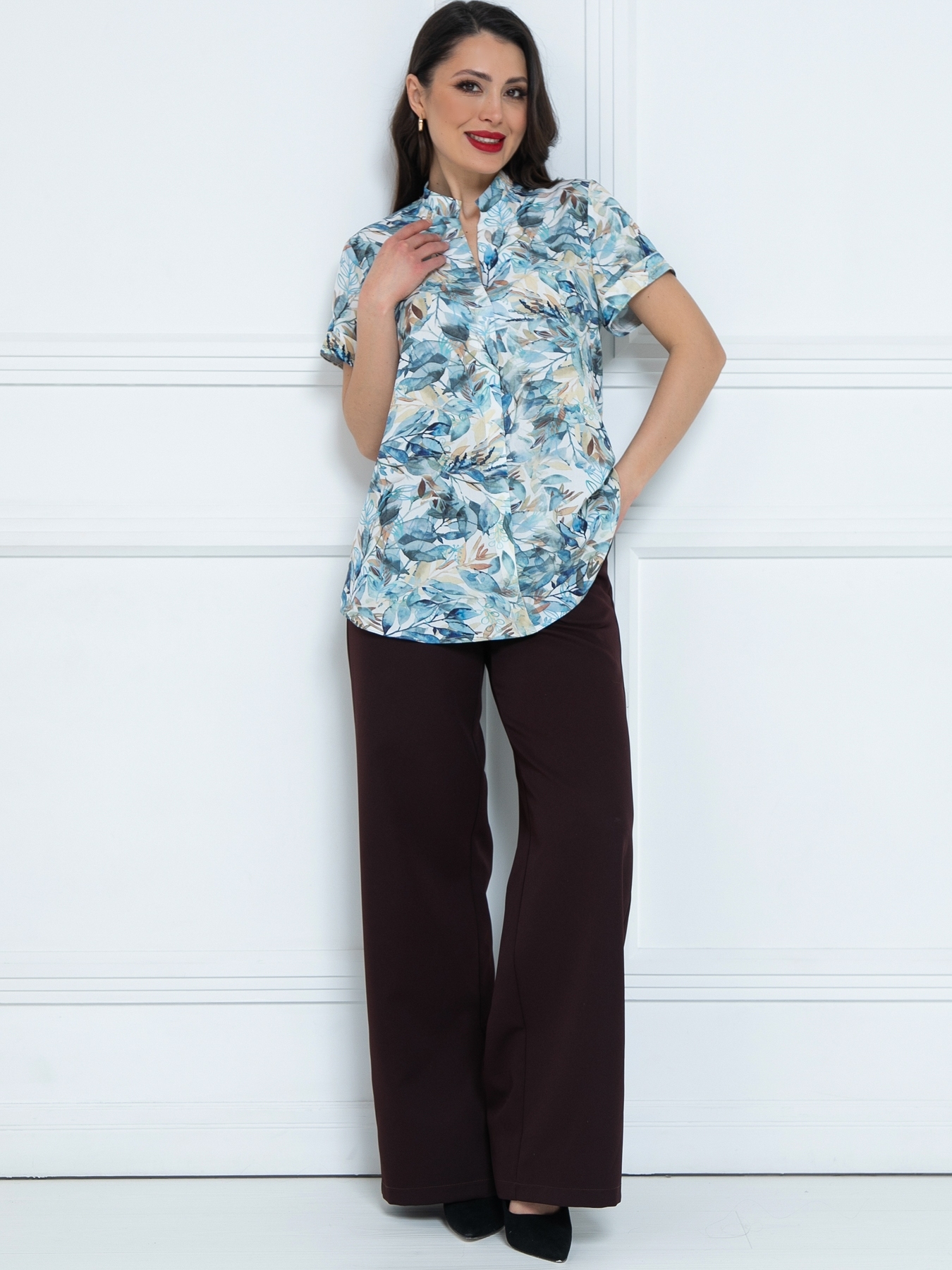 Блузка женская разноцветная с короткими рукавами Diolche(фото2)