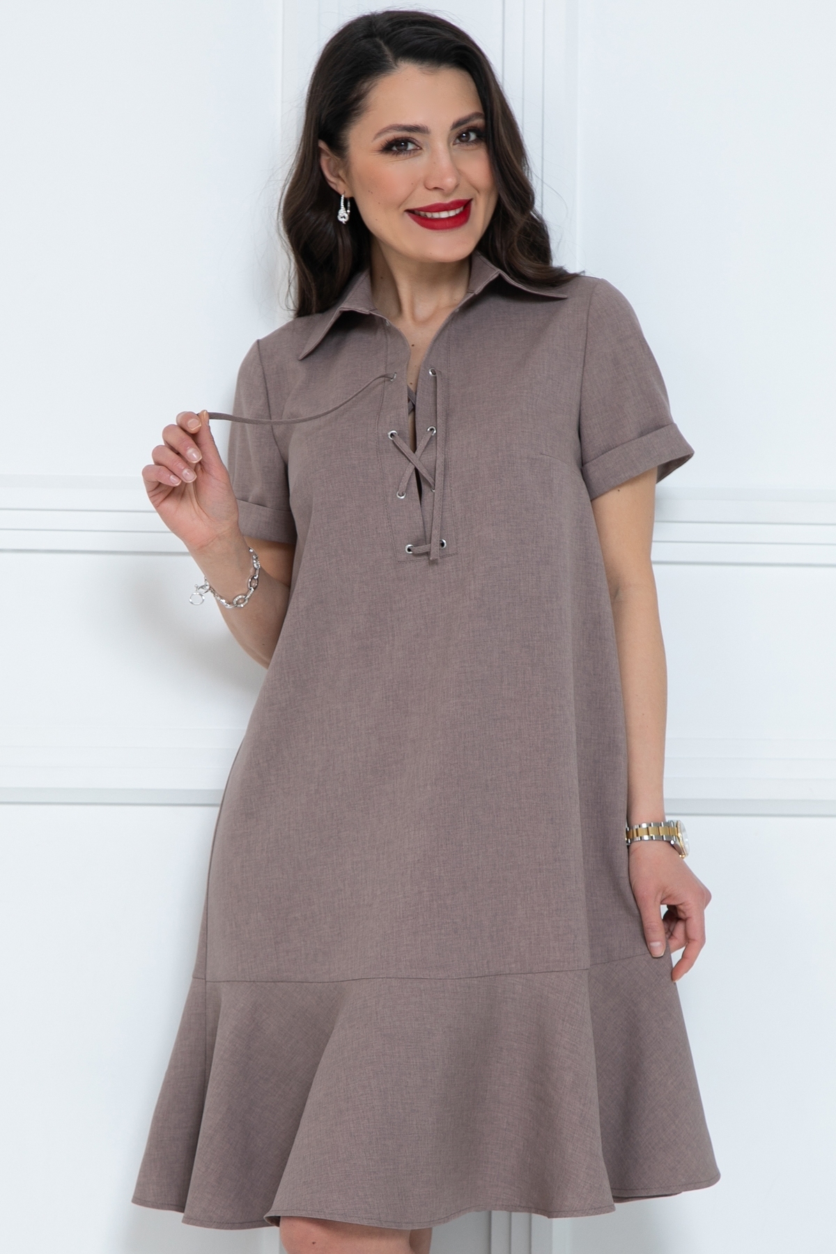 Платье-трапеция с поясом Diolche(фото3)