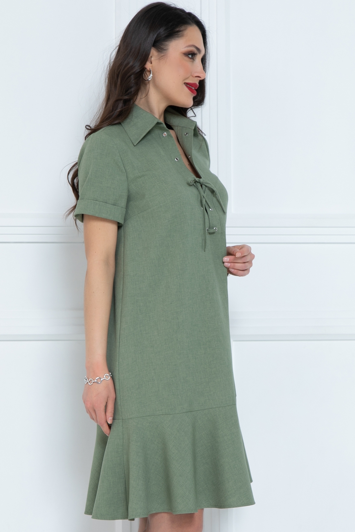 Платье-трапеция с поясом Diolche(фото7)