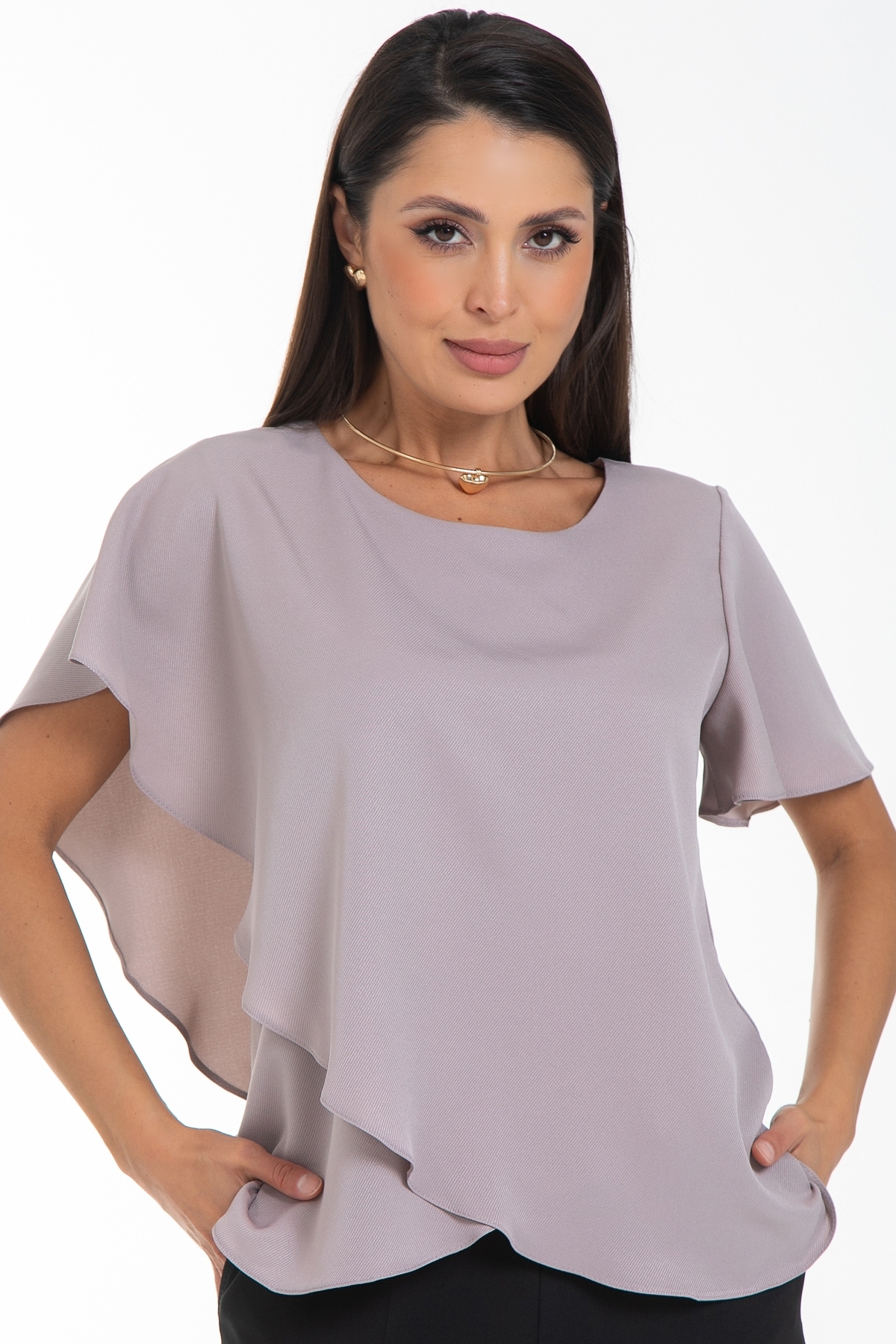 Блузка лёгкая в цвете капучино Diolche