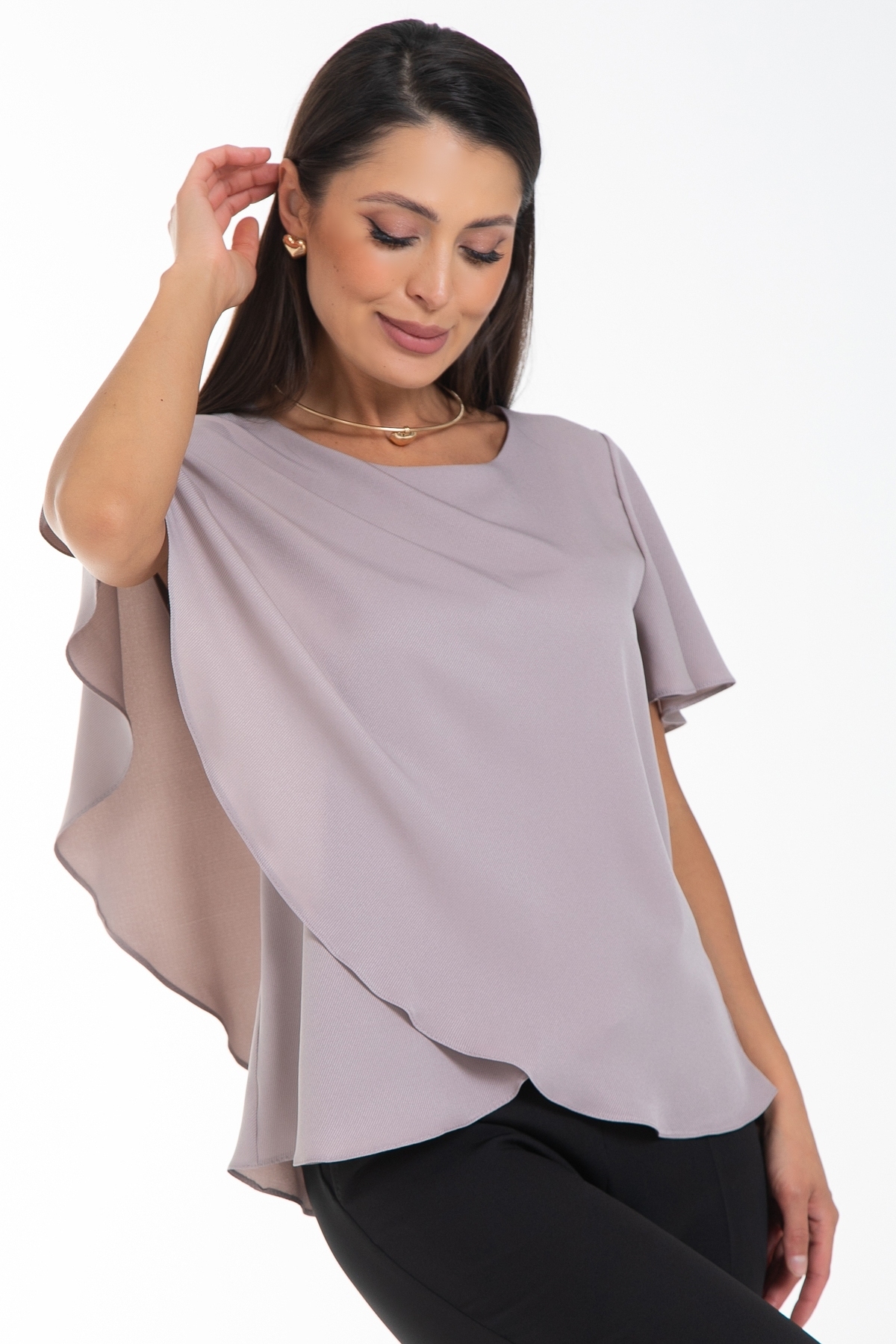 Блузка лёгкая в цвете капучино Diolche(фото2)