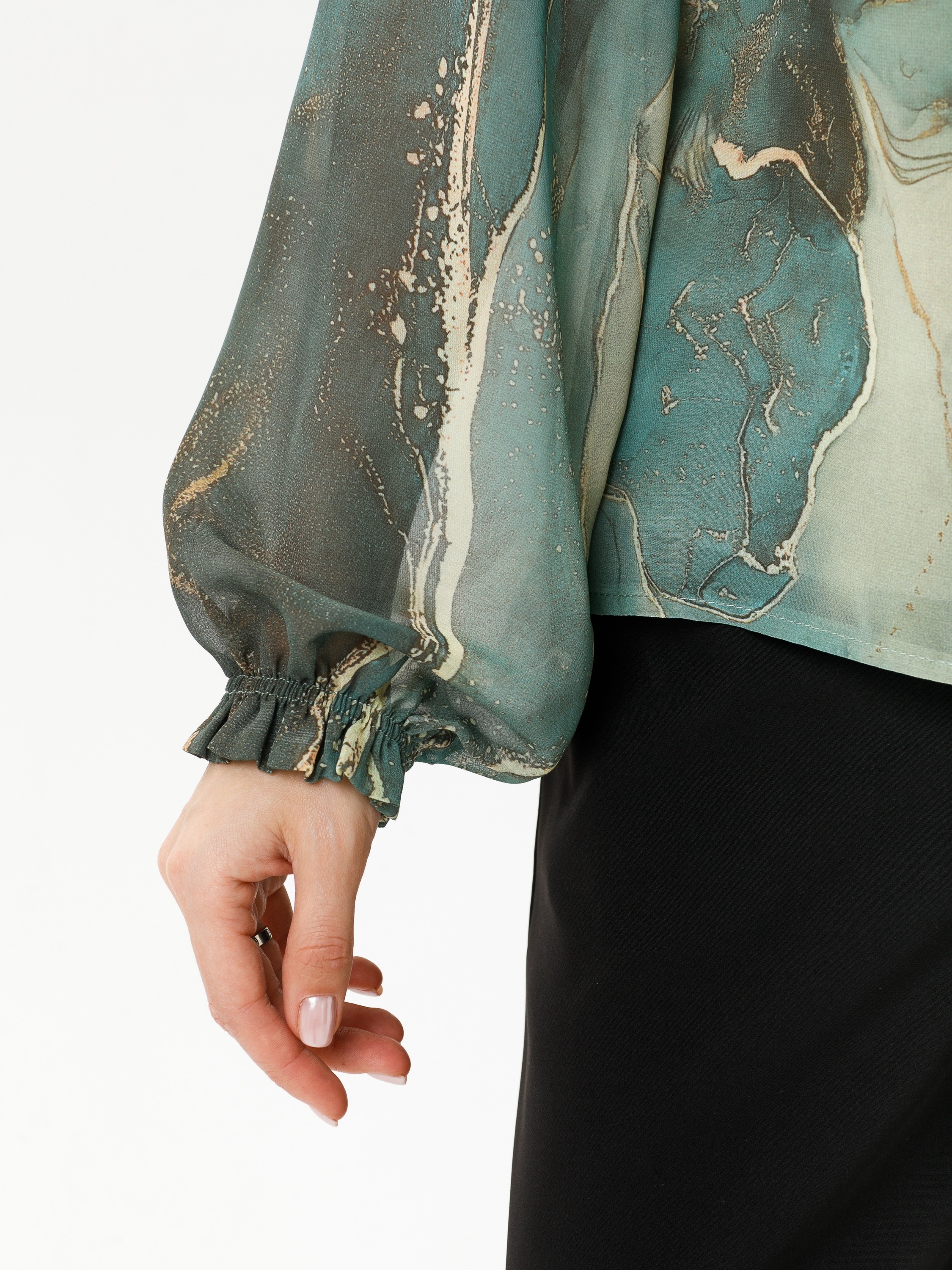 Блузка шифоновая с принтом Diolche(фото3)