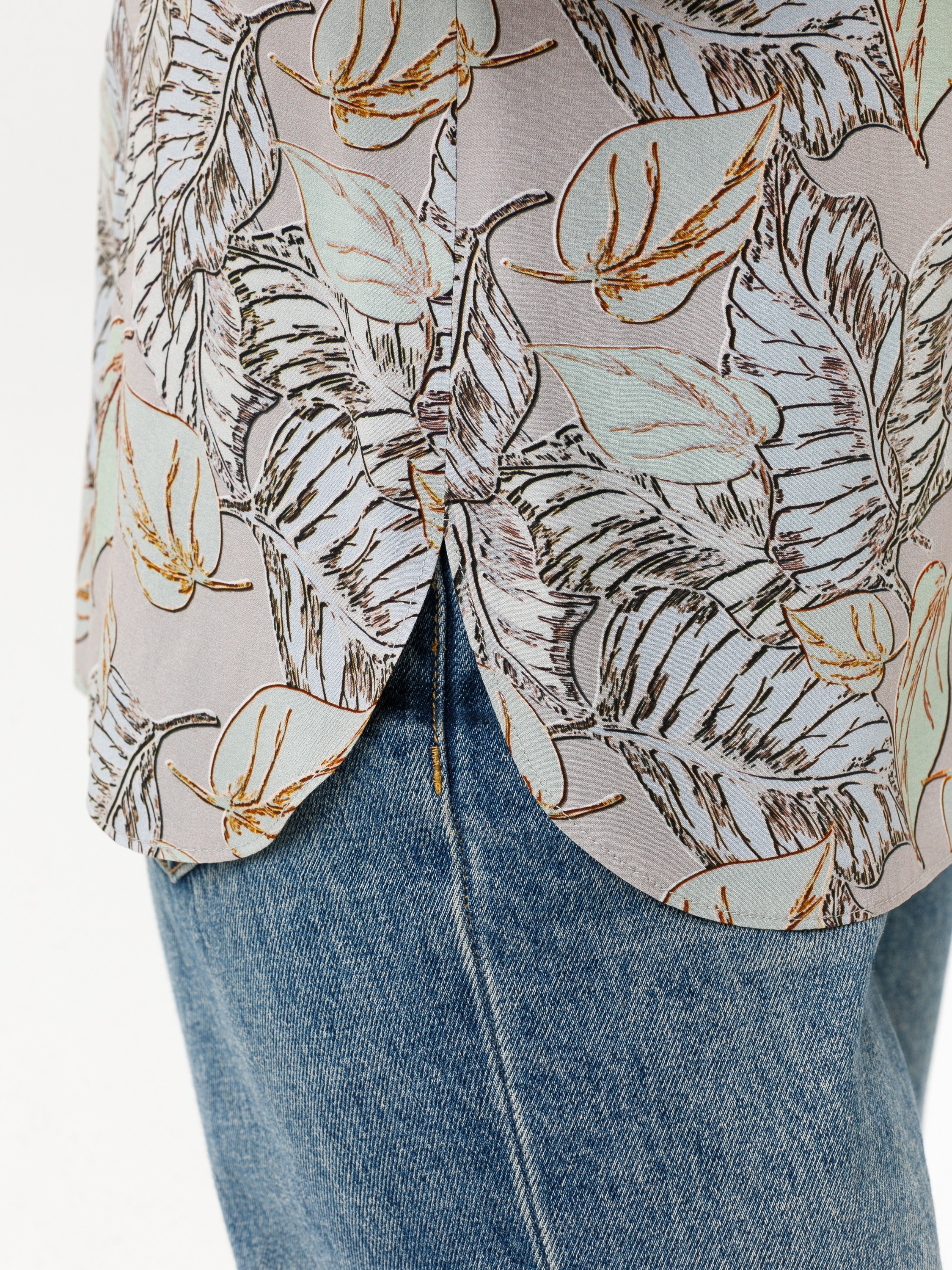 Рубашка оливкового цвета с короткими рукавами Diolche(фото6)