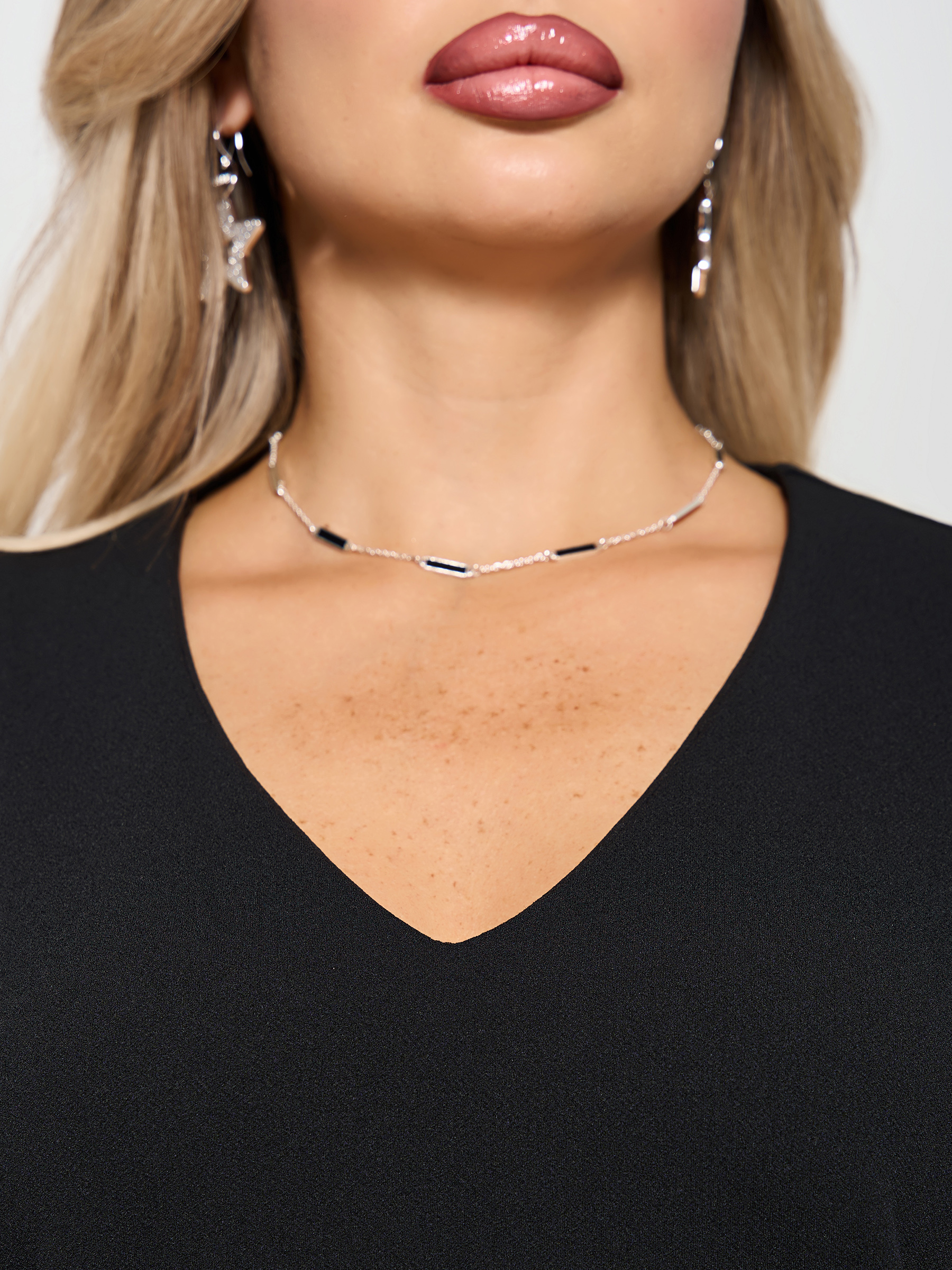 Платье длинное трикотажное чёрное нарядное Dora(фото3)