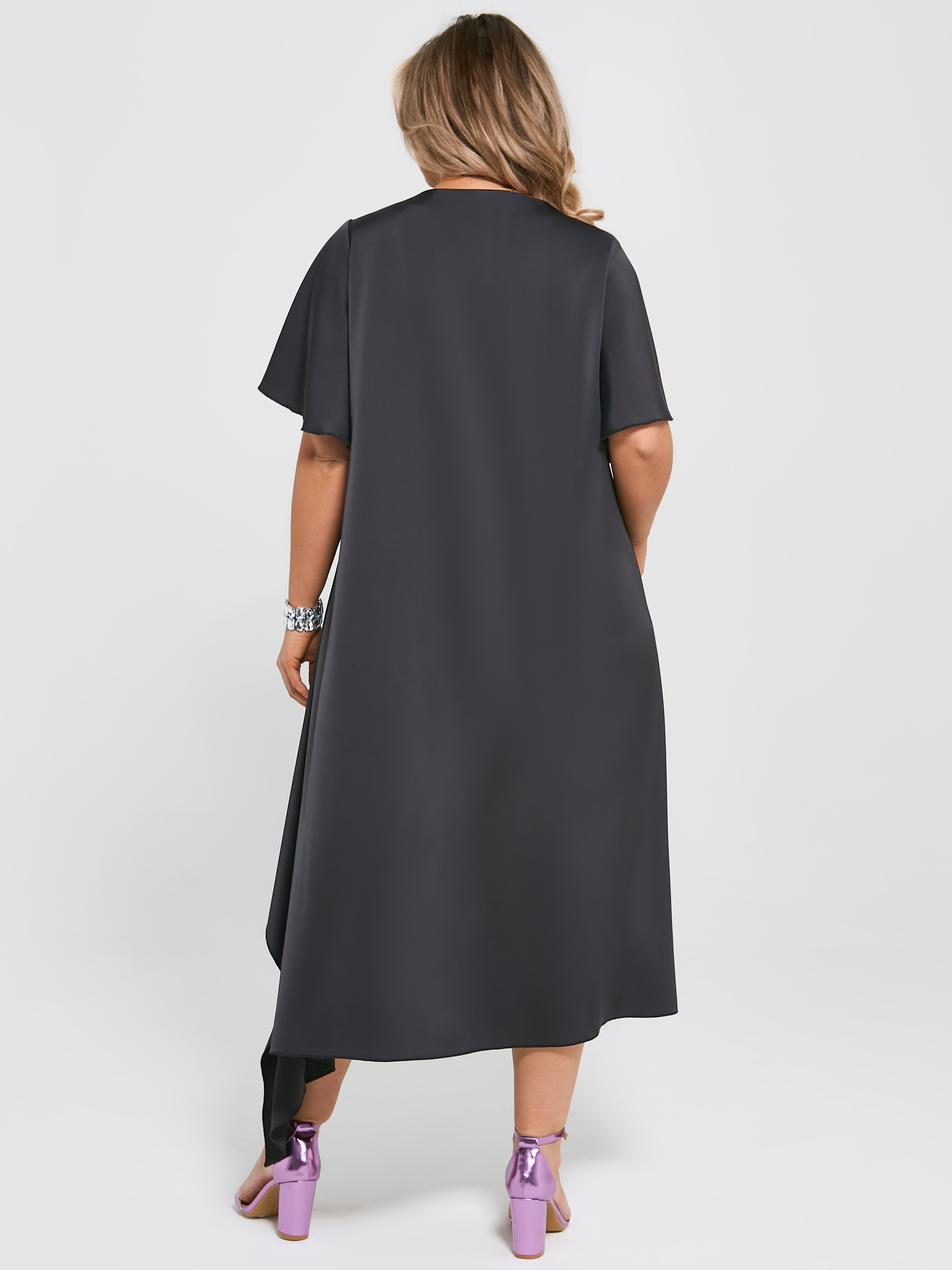 Платье атласное летящего силуэта Dora(фото10)