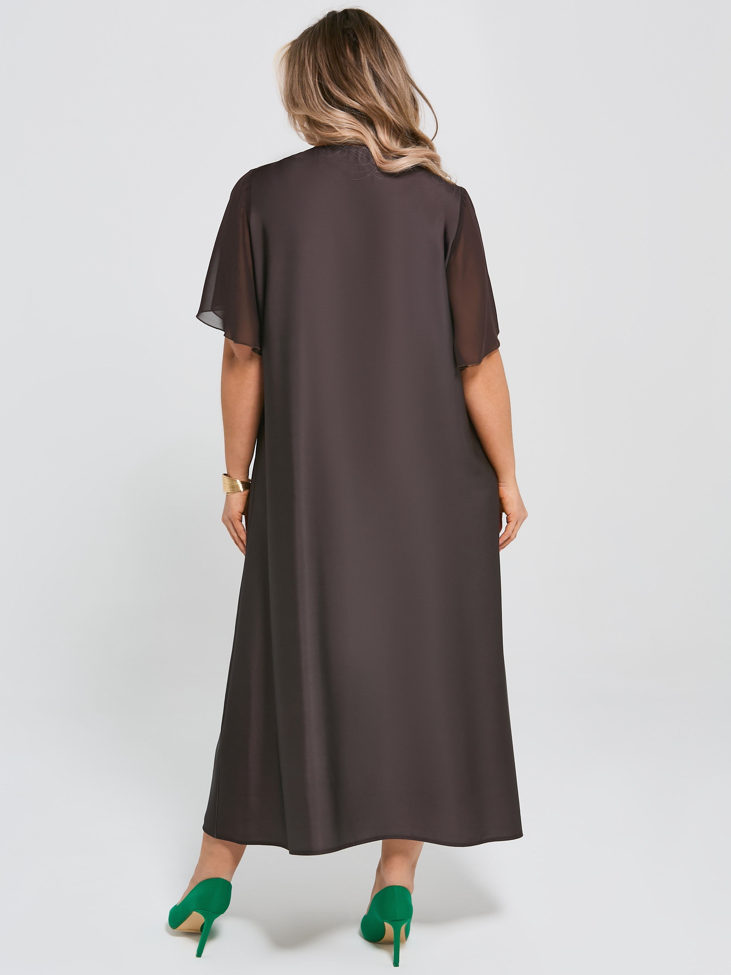 Платье атласное летящего силуэта Dora(фото10)