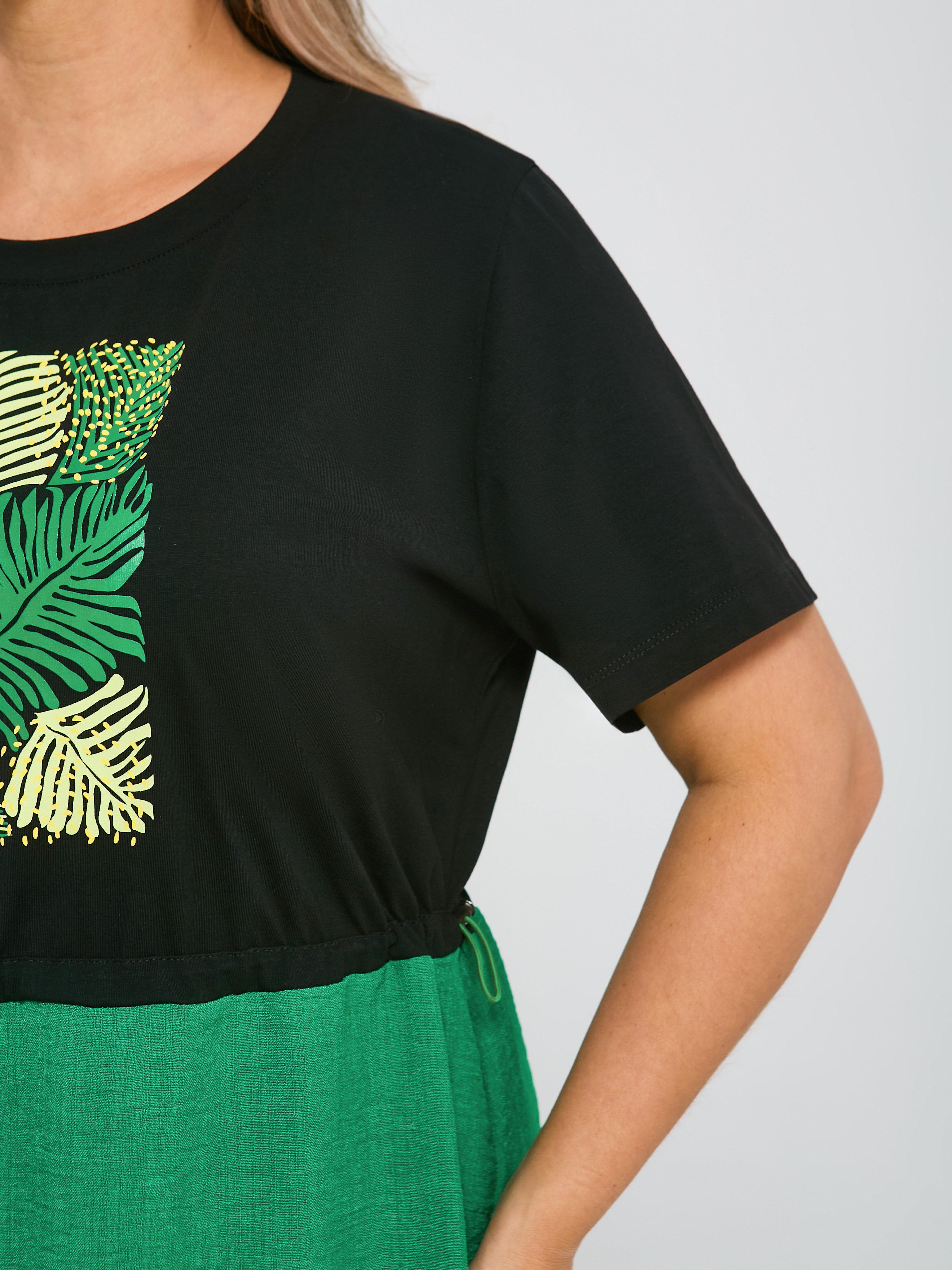 Платье комбинированное с разрезами по низу Dora(фото6)