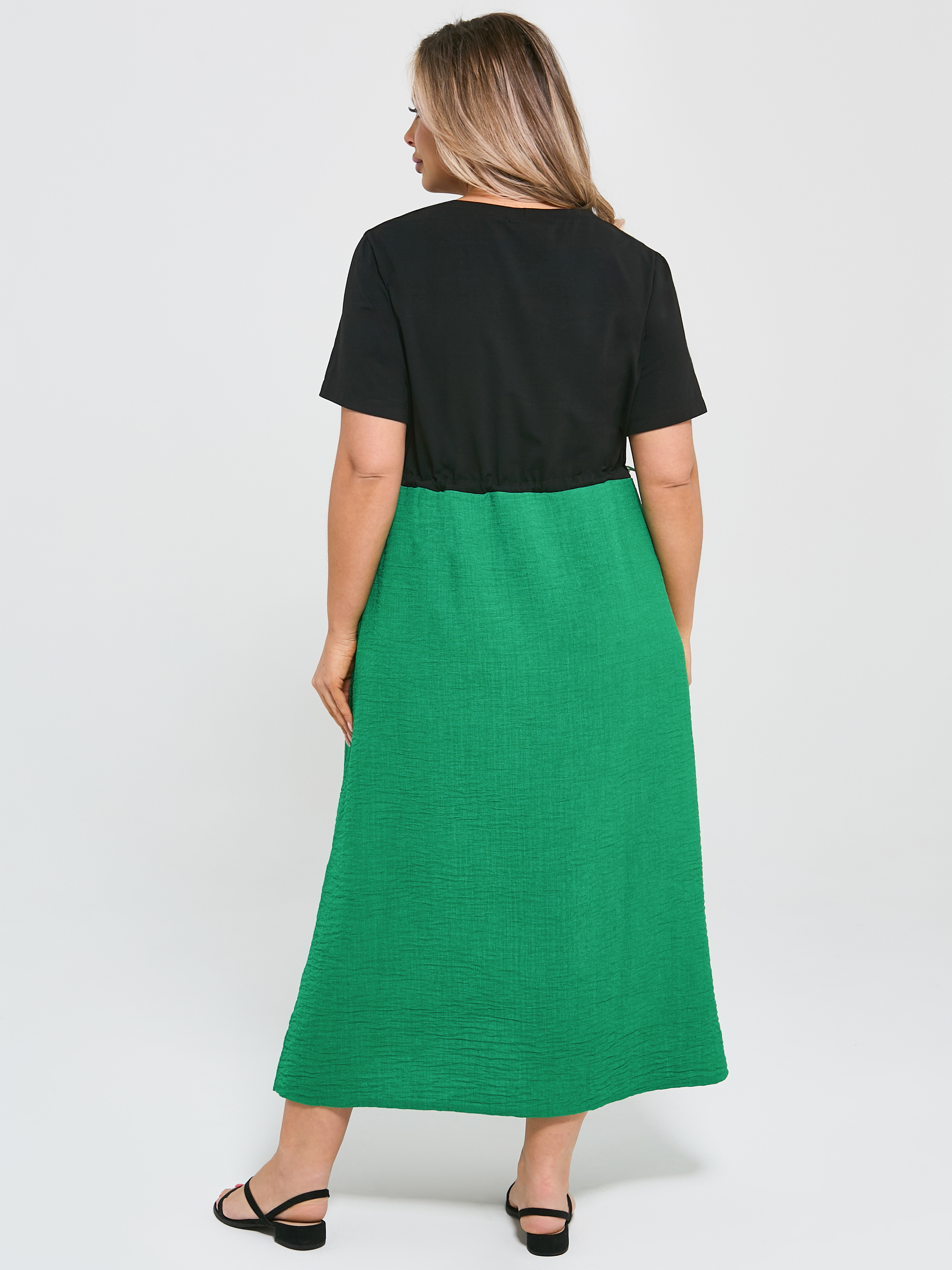 Платье комбинированное с разрезами по низу Dora(фото11)