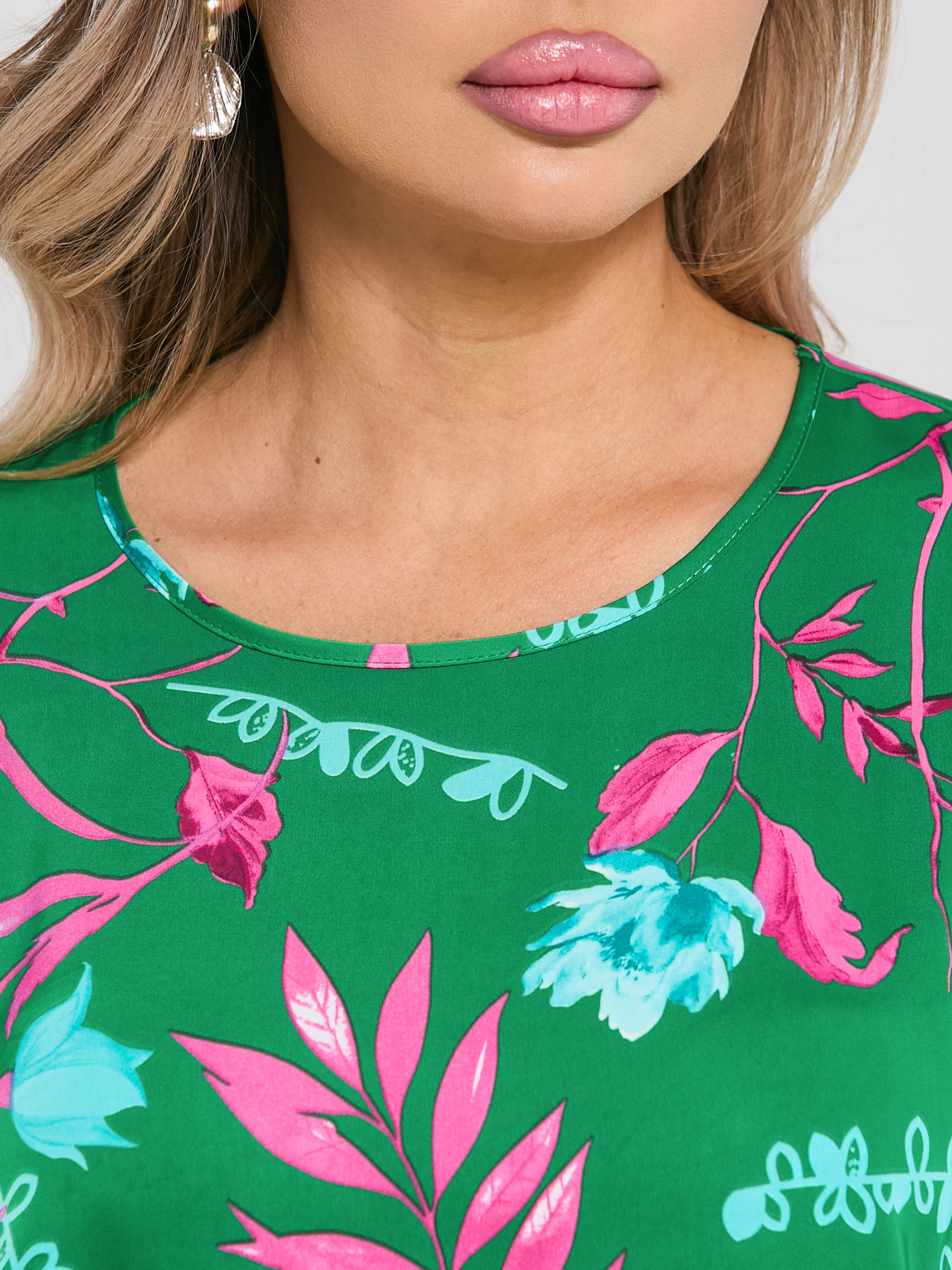 Блузка зелёная с принтом Dora(фото5)