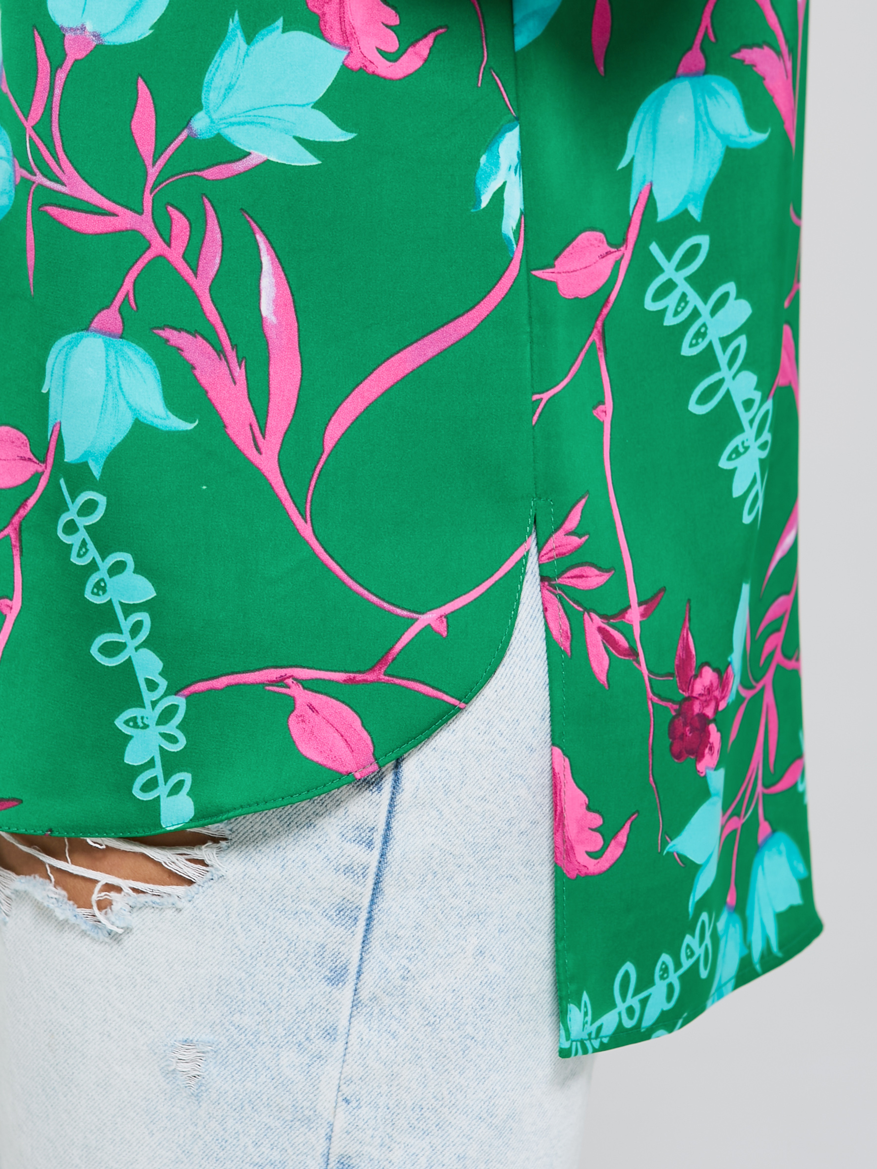 Блузка зелёная с принтом Dora(фото6)