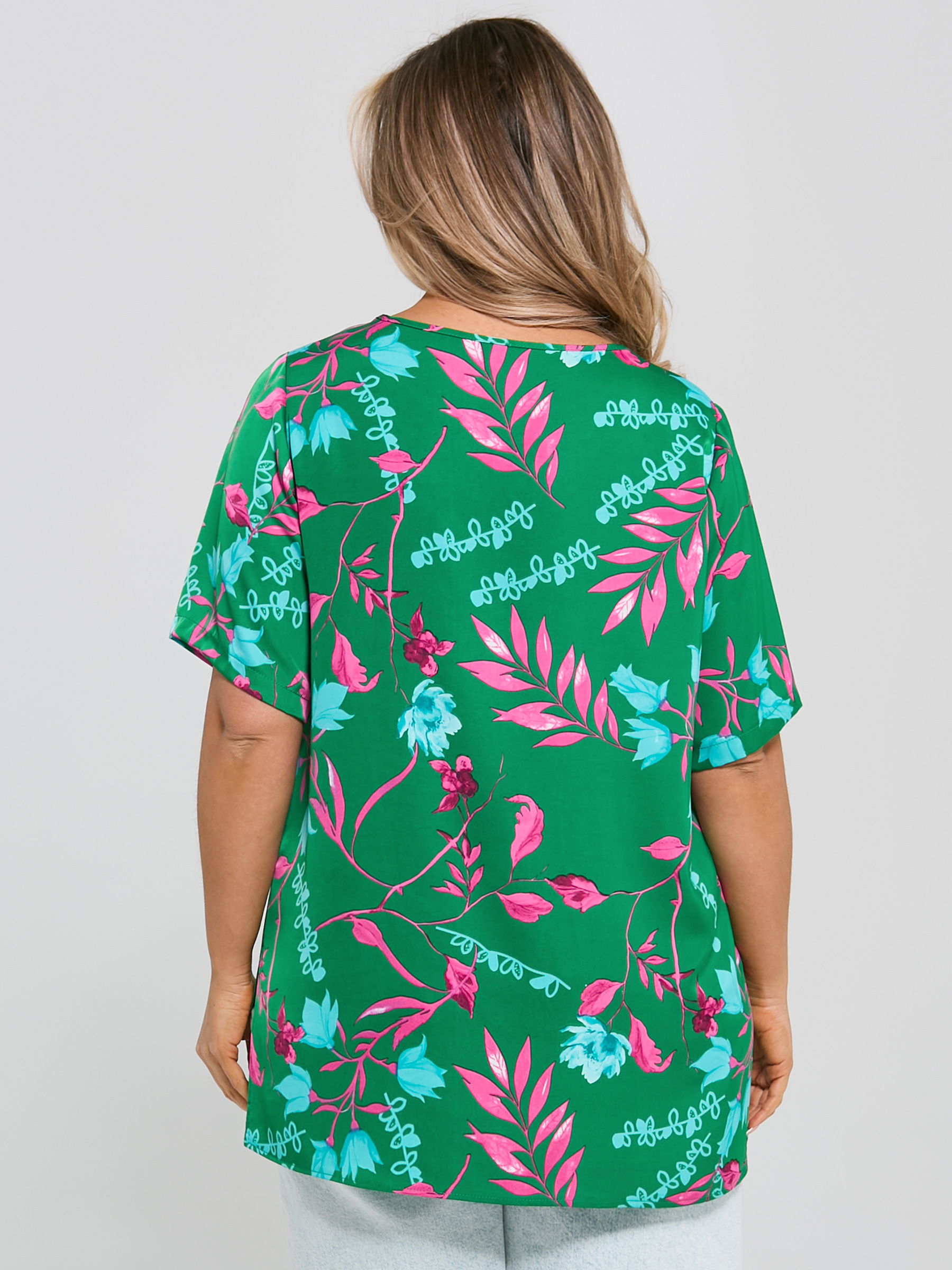 Блузка зелёная с принтом Dora(фото9)