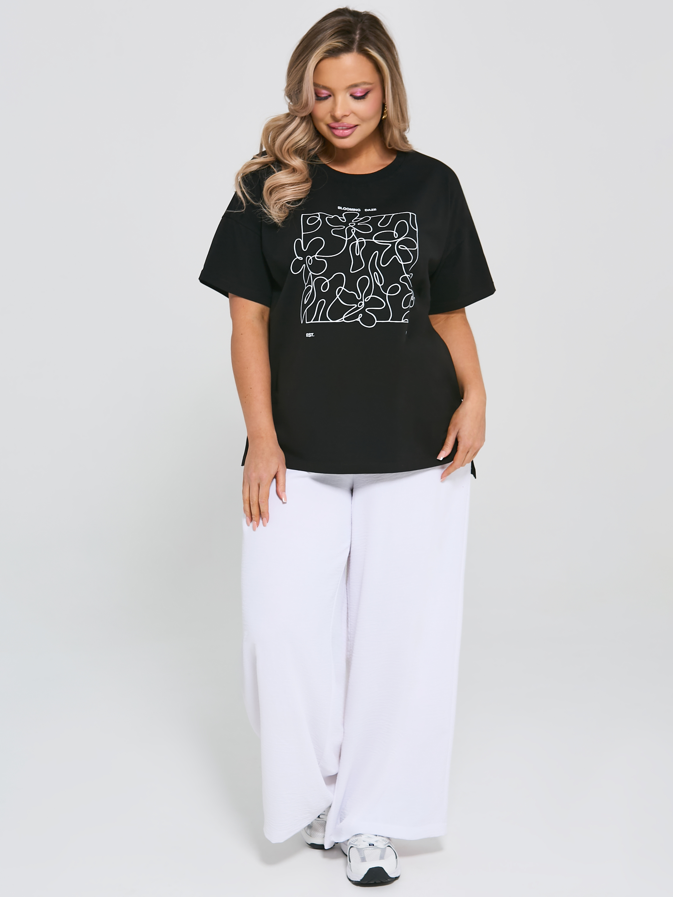 Футболка трикотажная чёрная с принтом Dora(фото5)