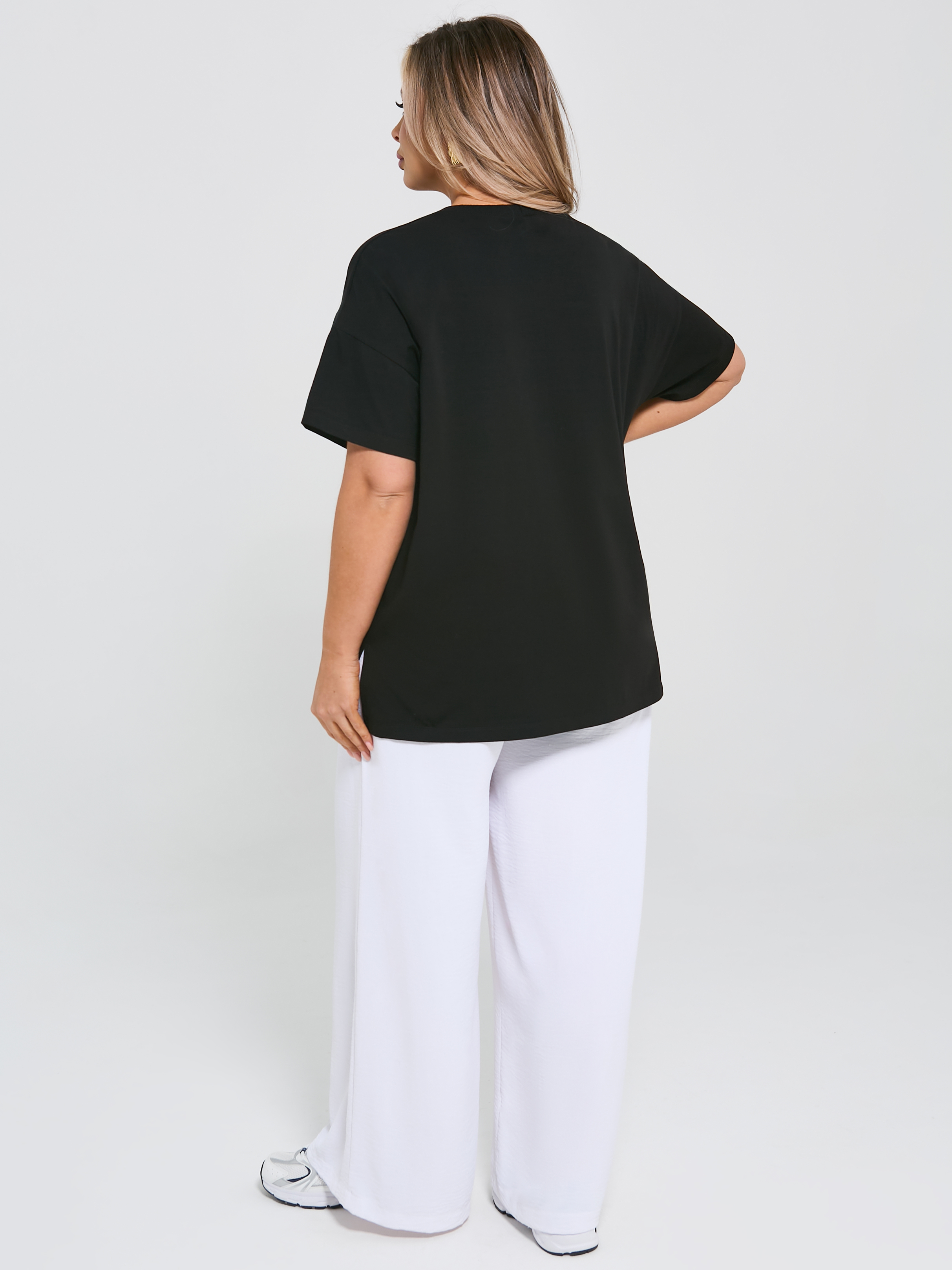 Футболка трикотажная чёрная с принтом Dora(фото8)