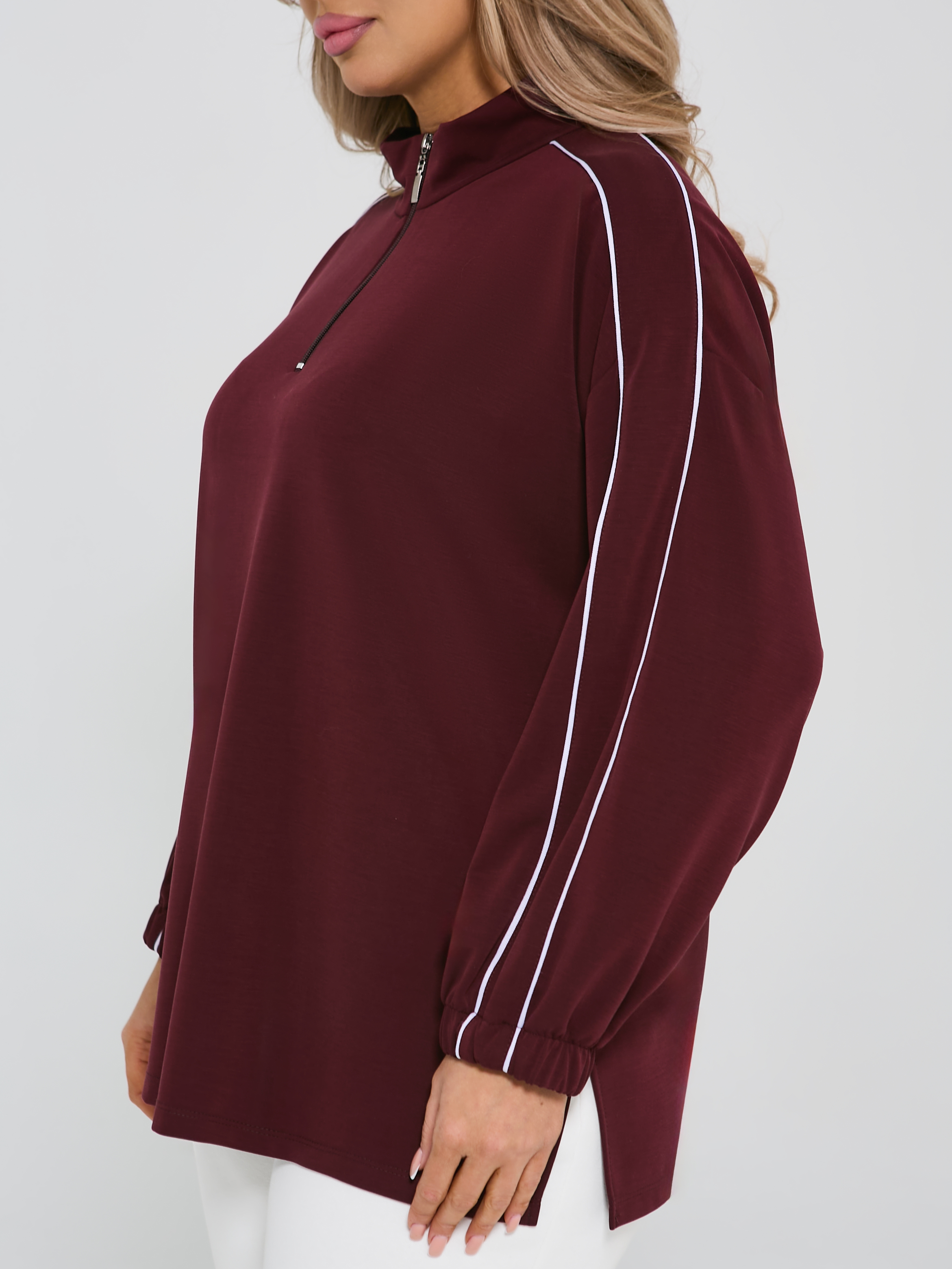 Джемпер из трикотажа бордового цвета Dora(фото7)