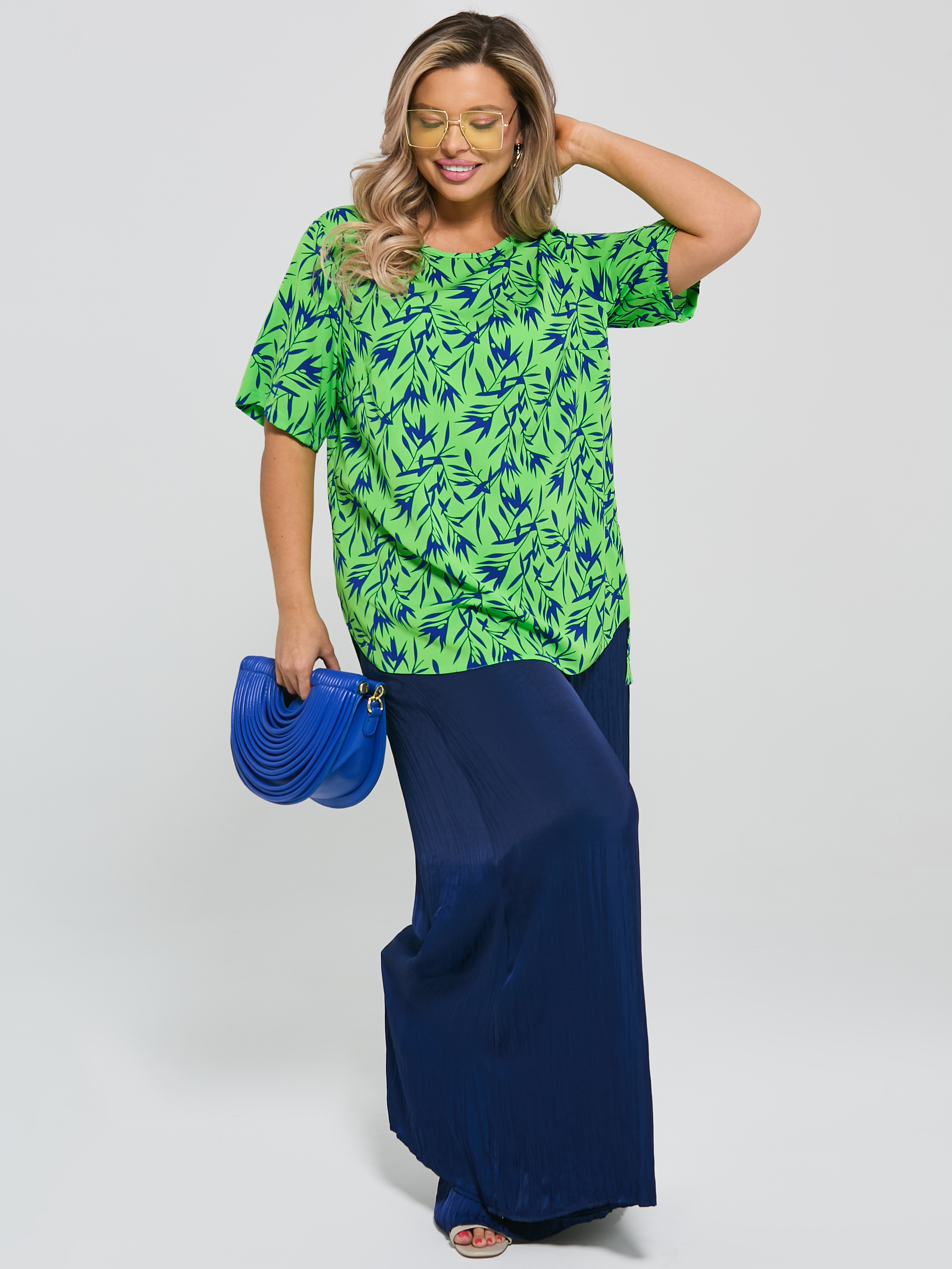 Блузка ярко-зелёная с принтом Dora(фото6)